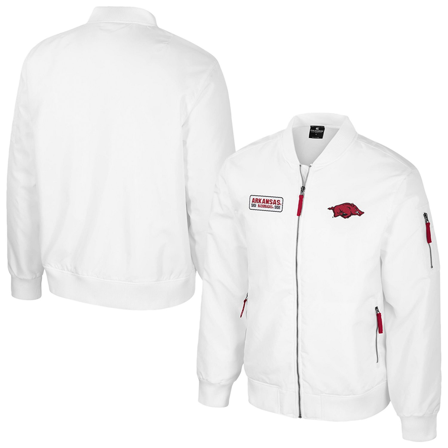 Colosseum Arkansas Razorbacks Rabbit Full-Zip Bomber Jacket