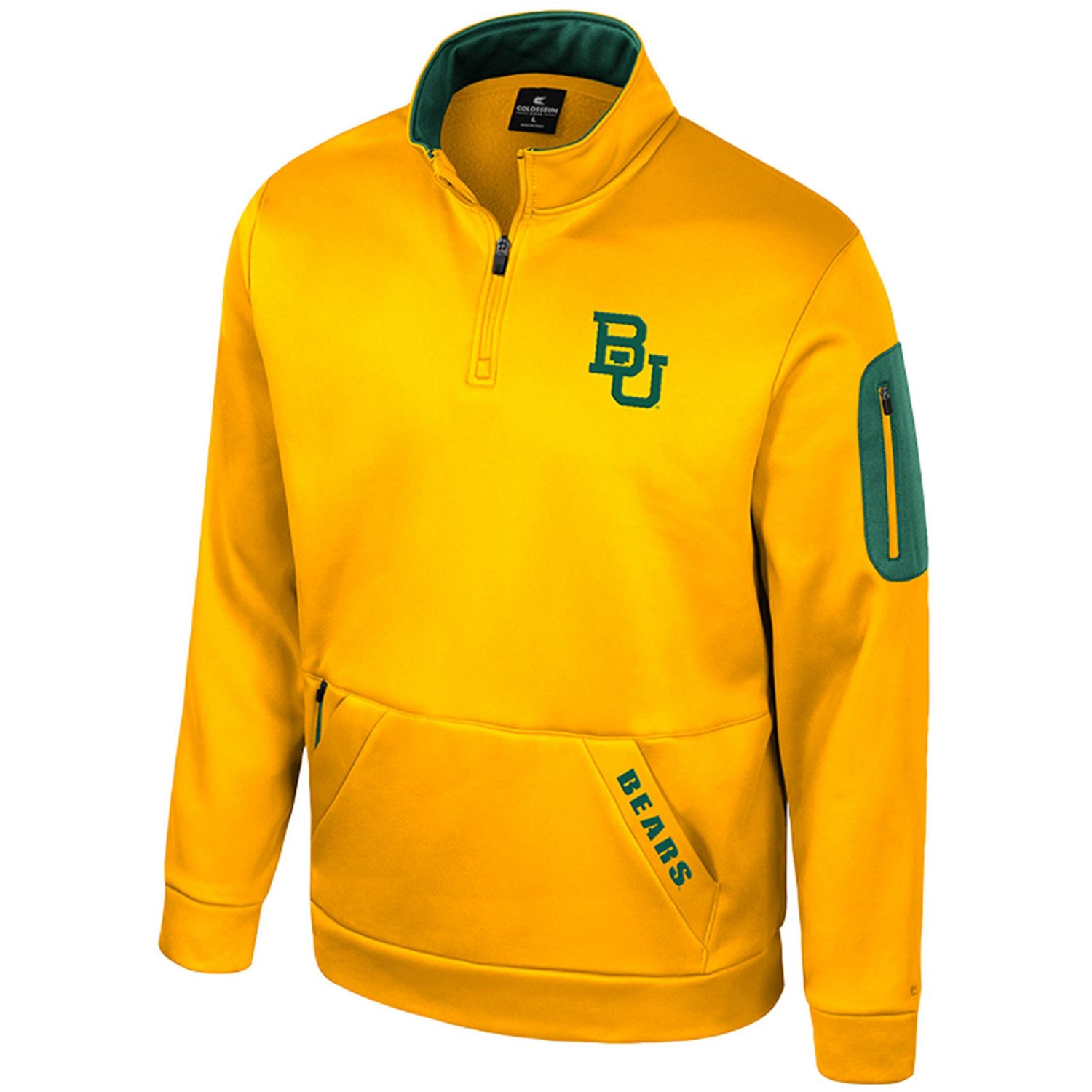 Colosseum Baylor Bears Mainframe Fleece Quarter-Zip Jacket - view number 2