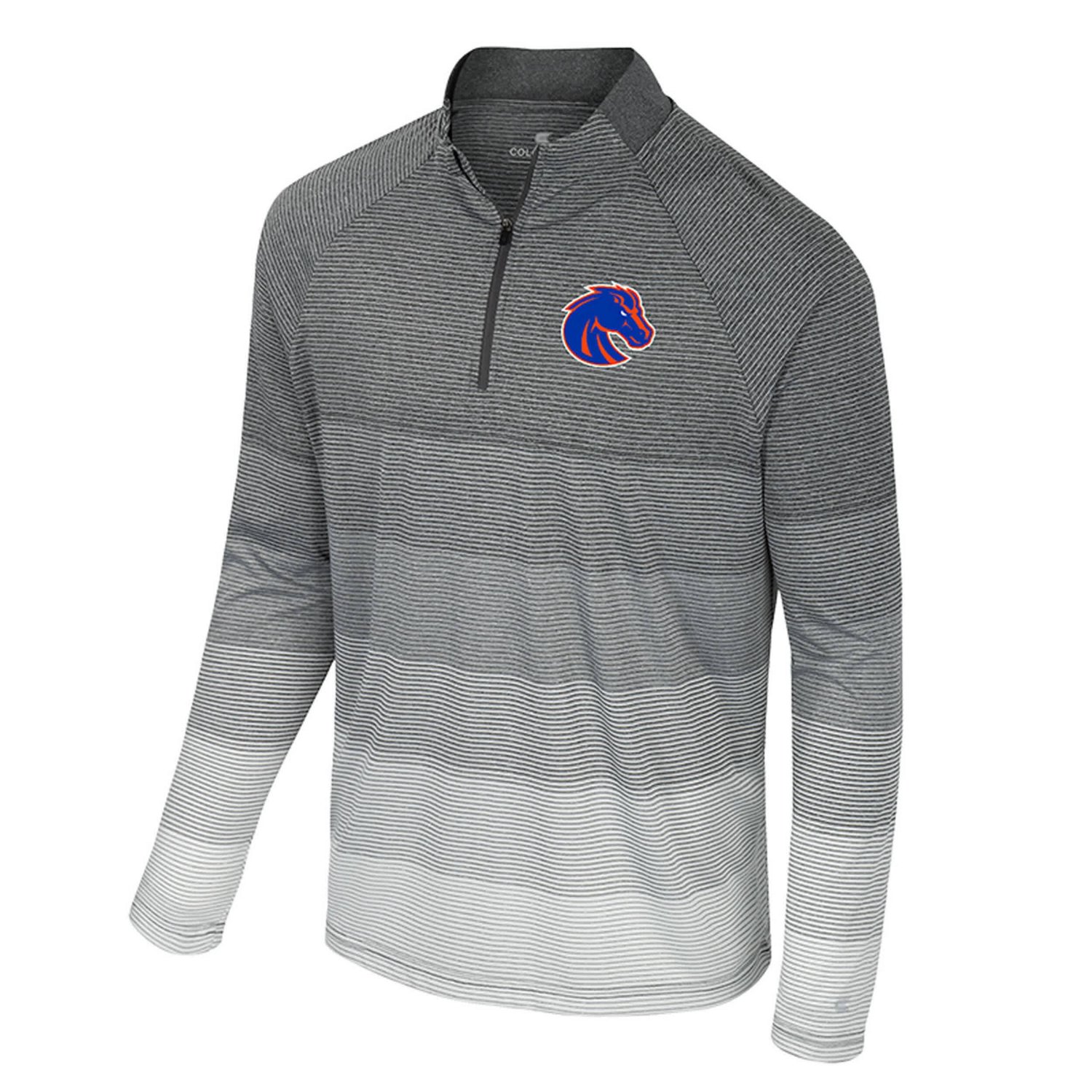 Colosseum Boise State Broncos AI Striped Mesh Quarter-Zip Raglan Windshirt - view number 2