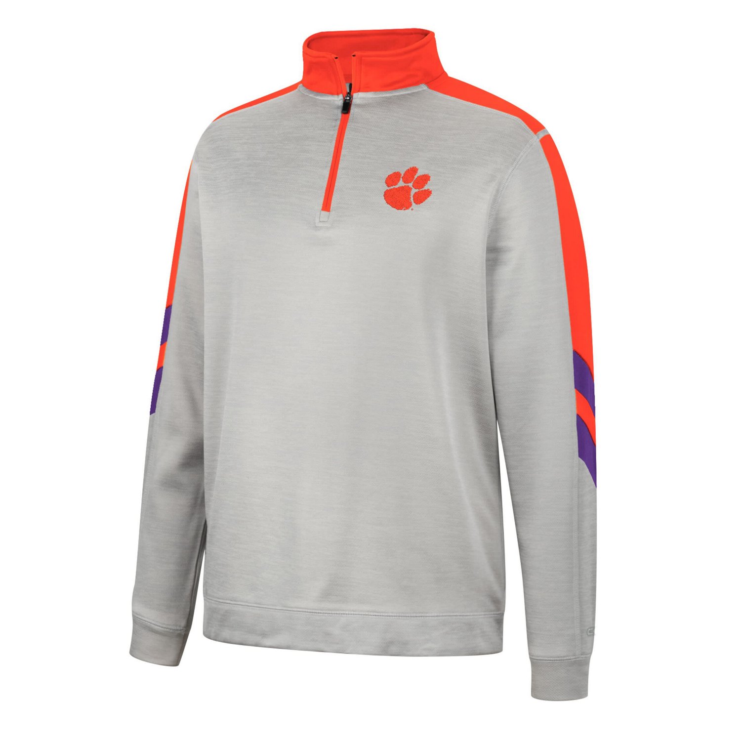 Colosseum Clemson Tigers Bushwood Fleece Quarter-Zip Jacket - view number 2