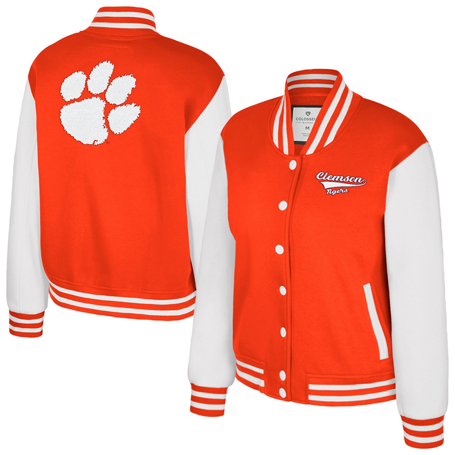 Colosseum Clemson Tigers French Baguette Full Snap Fleece Jacket