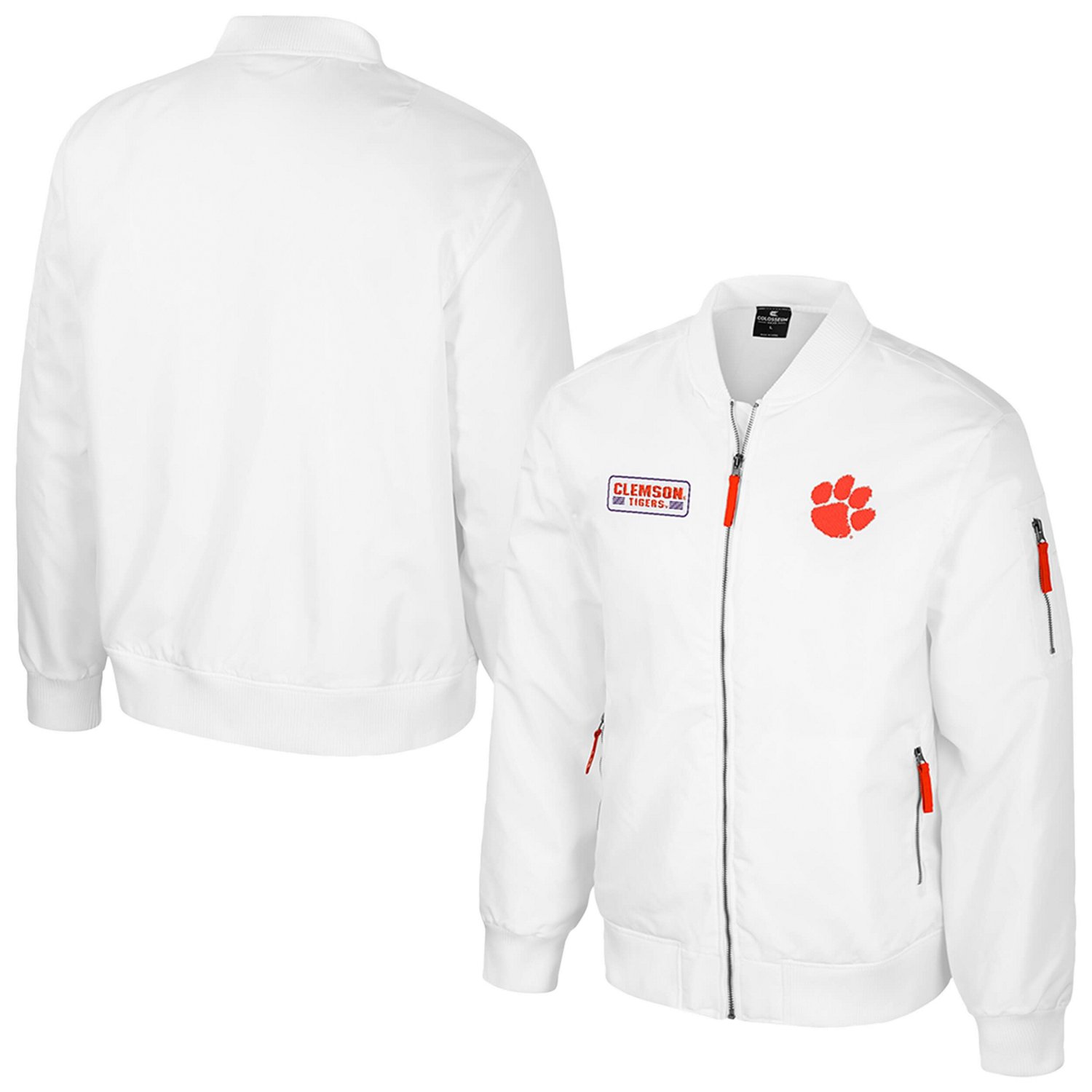 Colosseum Clemson Tigers Rabbit Full-Zip Bomber Jacket