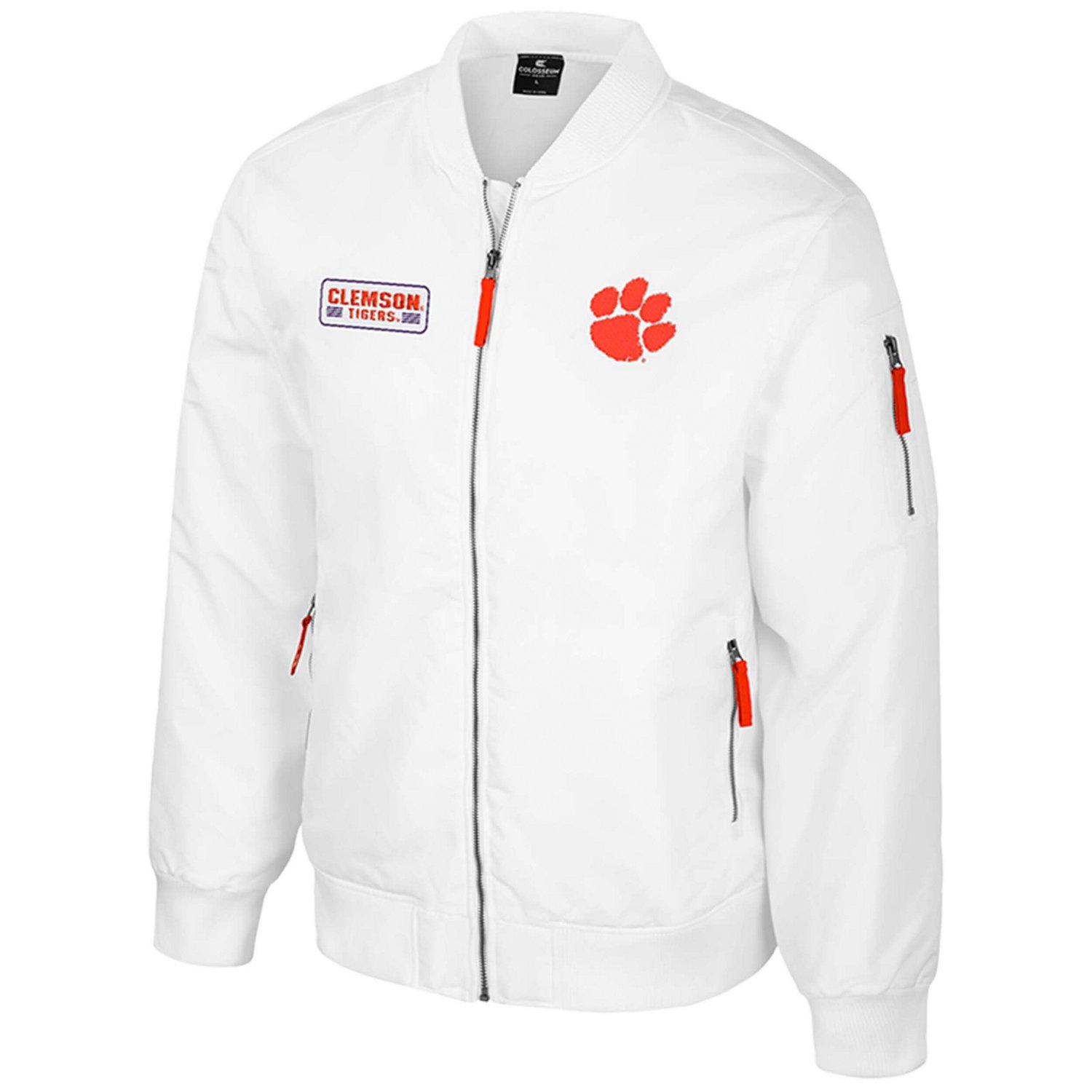 Colosseum Clemson Tigers Rabbit Full-Zip Bomber Jacket