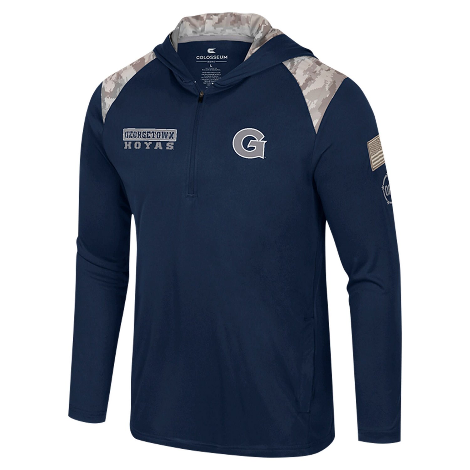 Colosseum Georgetown Hoyas OHT Military Appreciation Quarter-Zip Hoodie Jacket - view number 2