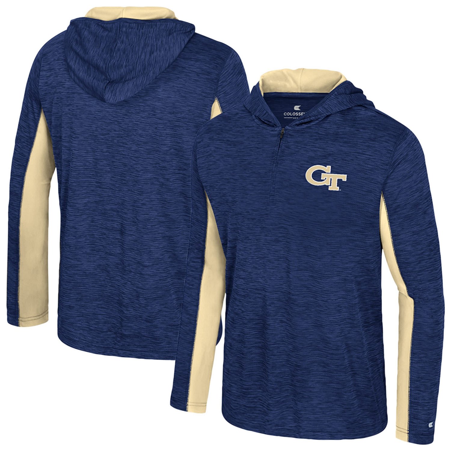Colosseum Georgia Tech Yellow Jackets Always Sunny Quarter-Zip Hoodie - view number 1