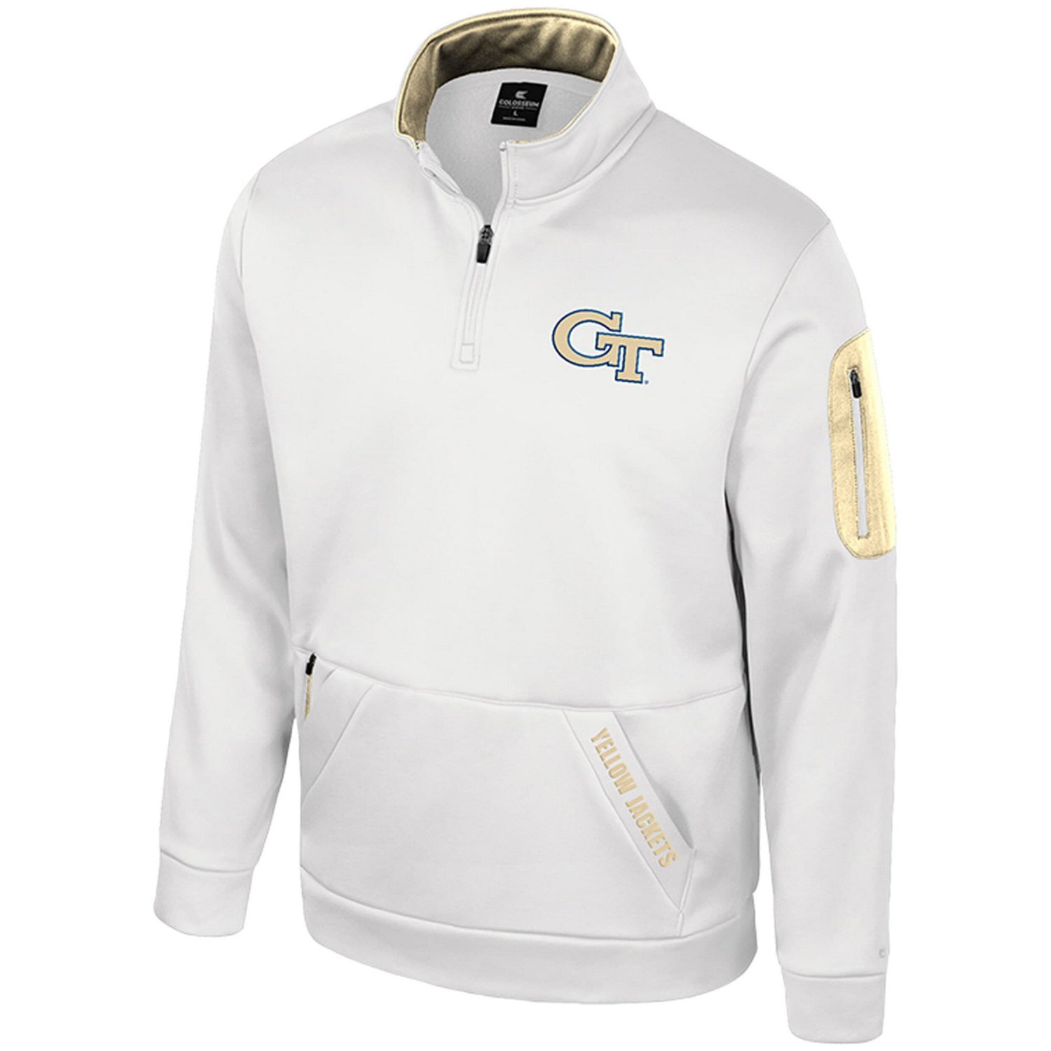 Colosseum Georgia Tech Yellow Jackets Mainframe Fleece Quarter-Zip Jacket - view number 2