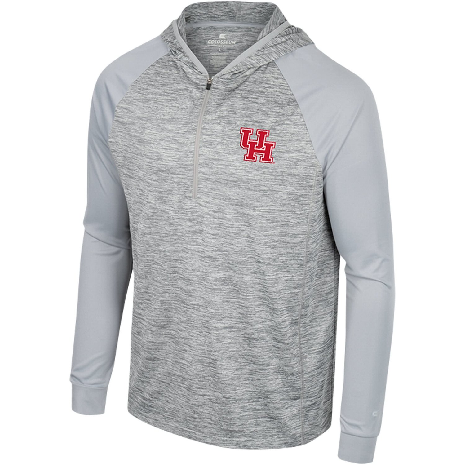 Colosseum Houston Cougars Cybernetic Raglan Quarter-Zip Hooded Top - view number 2