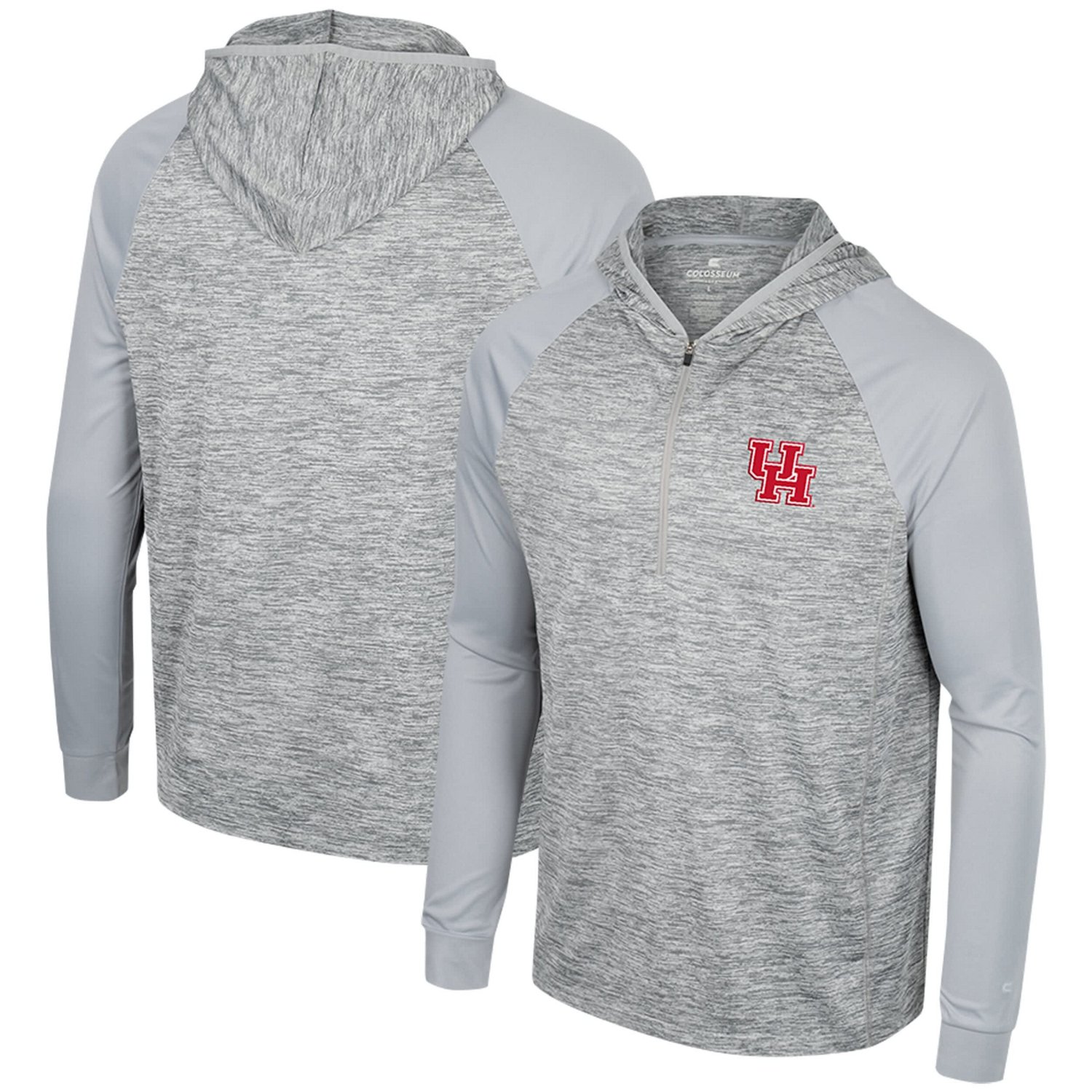 Colosseum Houston Cougars Cybernetic Raglan Quarter-Zip Hooded Top