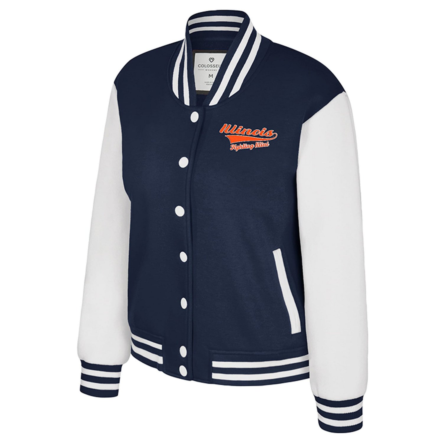 Colosseum Illinois Fighting Illini French Baguette Full Snap Fleece Jacket - view number 2
