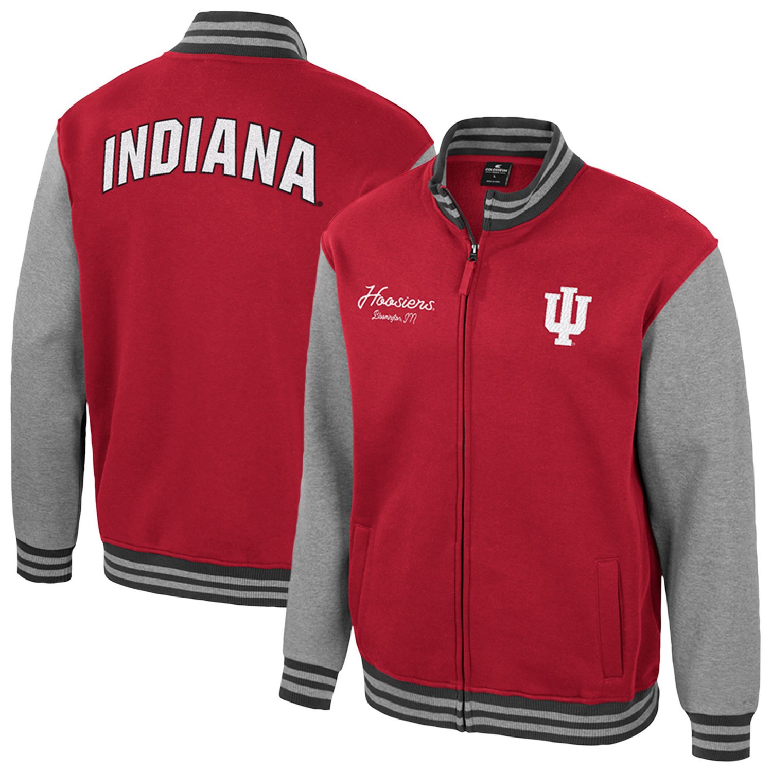 Colosseum Indiana Hoosiers Ambi-Turner Full-Zip Varsity Jacket