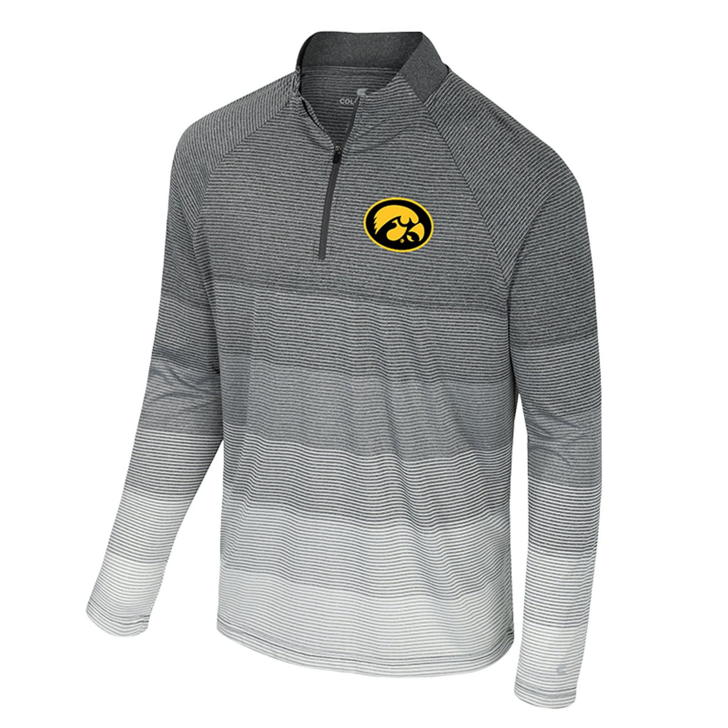 Colosseum Iowa Hawkeyes AI Striped Mesh Quarter-Zip Raglan Windshirt - view number 2