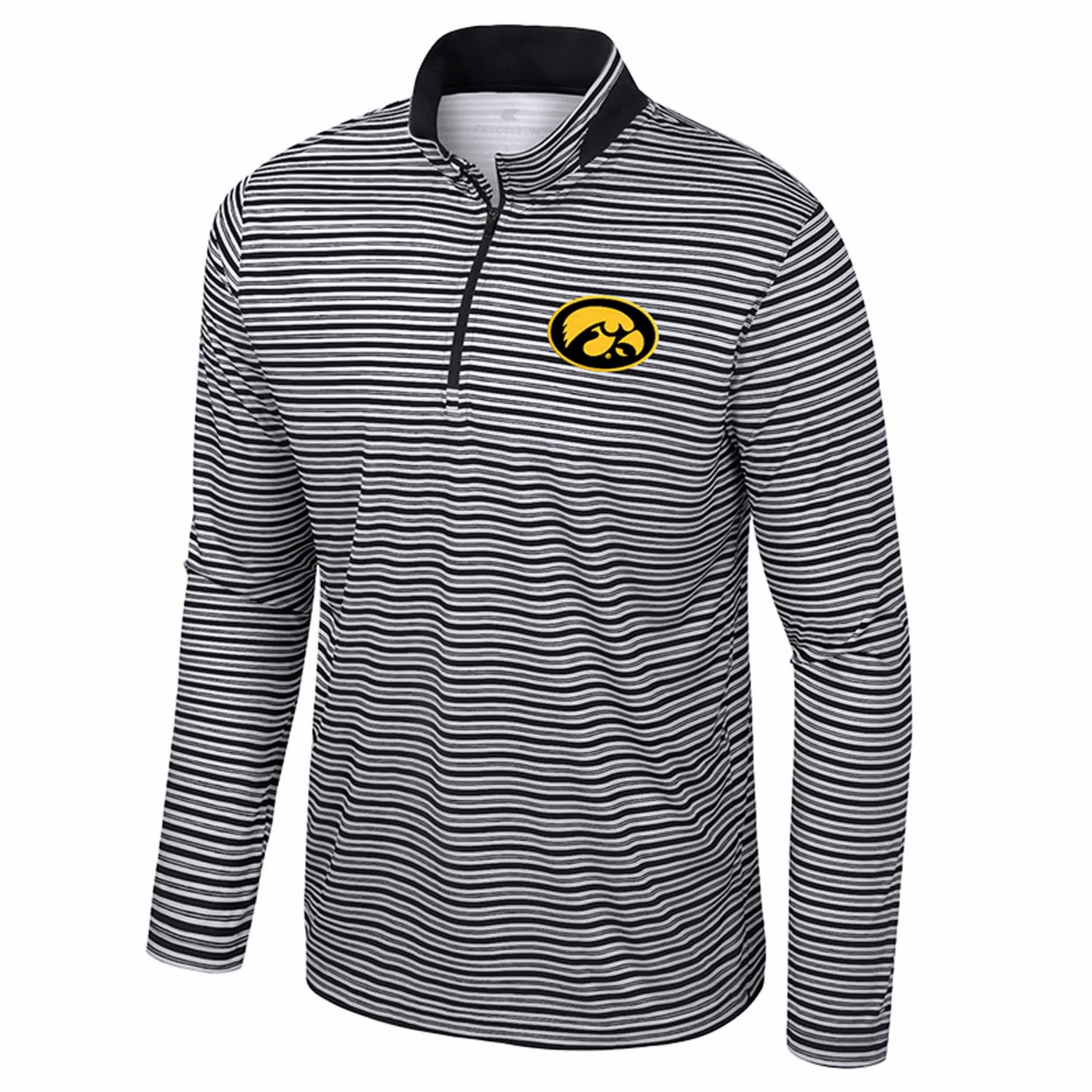 Colosseum Iowa Hawkeyes Striped Quarter-Zip Top - view number 2