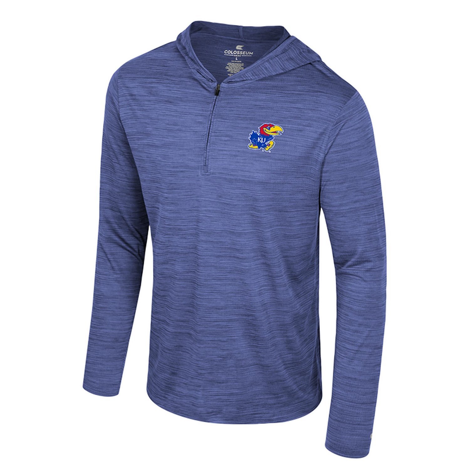 Colosseum Kansas Jayhawks Always Sunny Lightweight Quarter-Zip Hoodie - view number 2