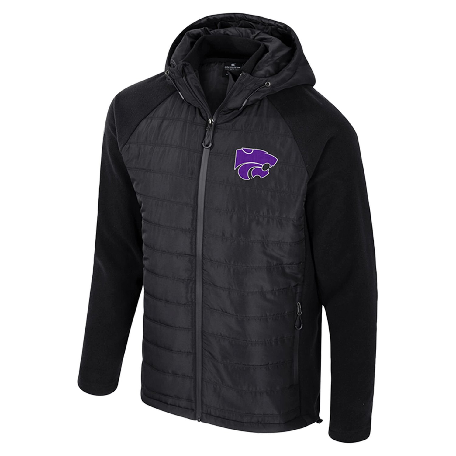 Colosseum Kansas State Wildcats Block The Sun Full-Zip Hoodie Jacket - view number 2