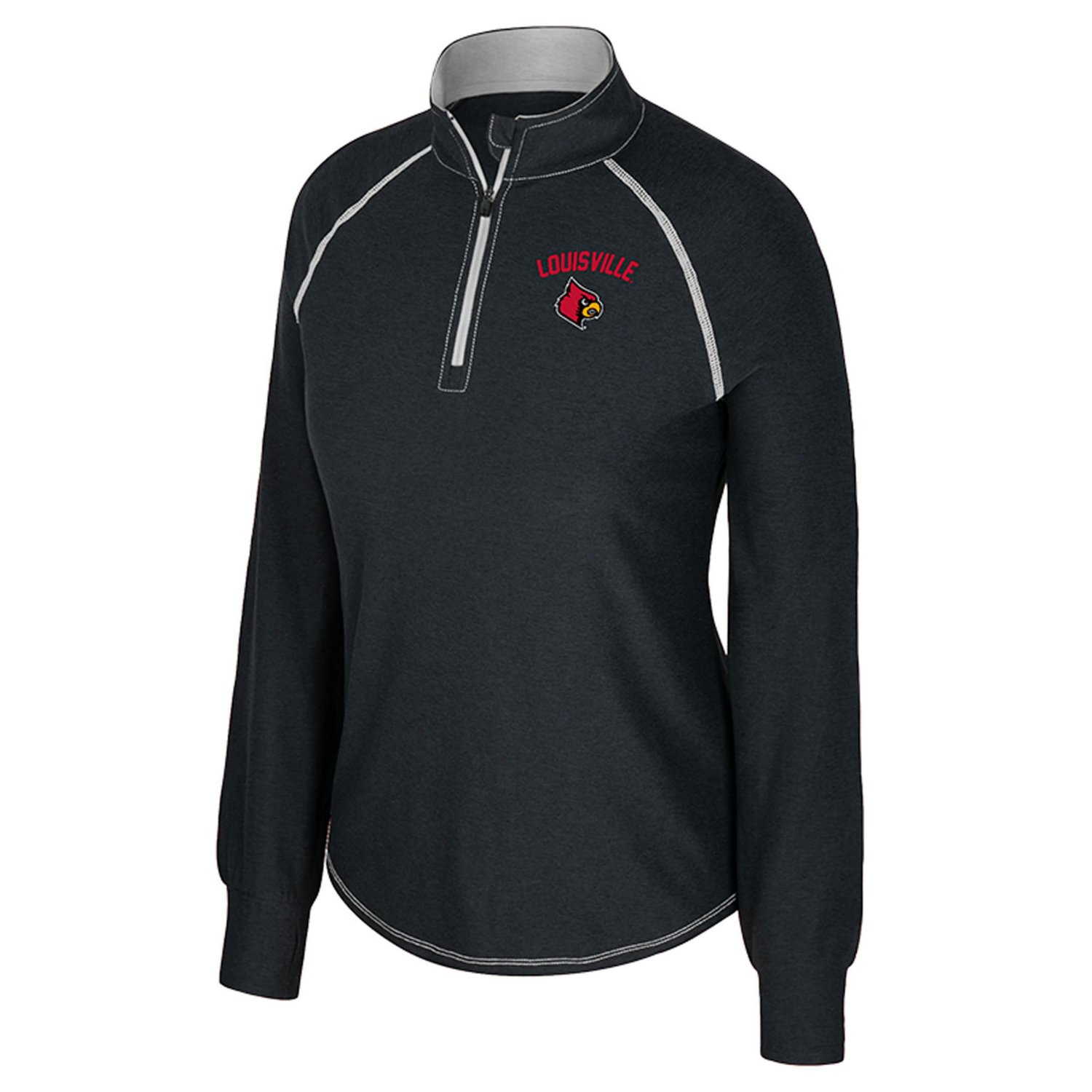 Colosseum Louisville Cardinals Bikram Raglan Quarter-Zip Top - view number 2