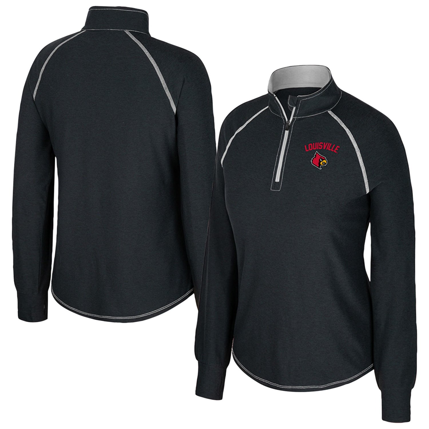 Colosseum Louisville Cardinals Bikram Raglan Quarter-Zip Top - view number 1