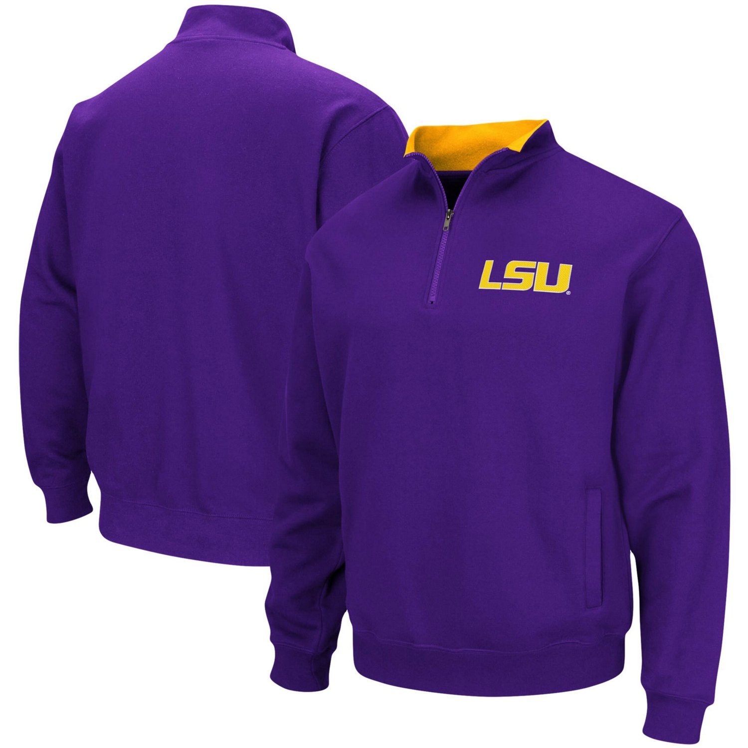 Colosseum LSU Tigers Big  Tall Tortugas Quarter-Zip Jacket