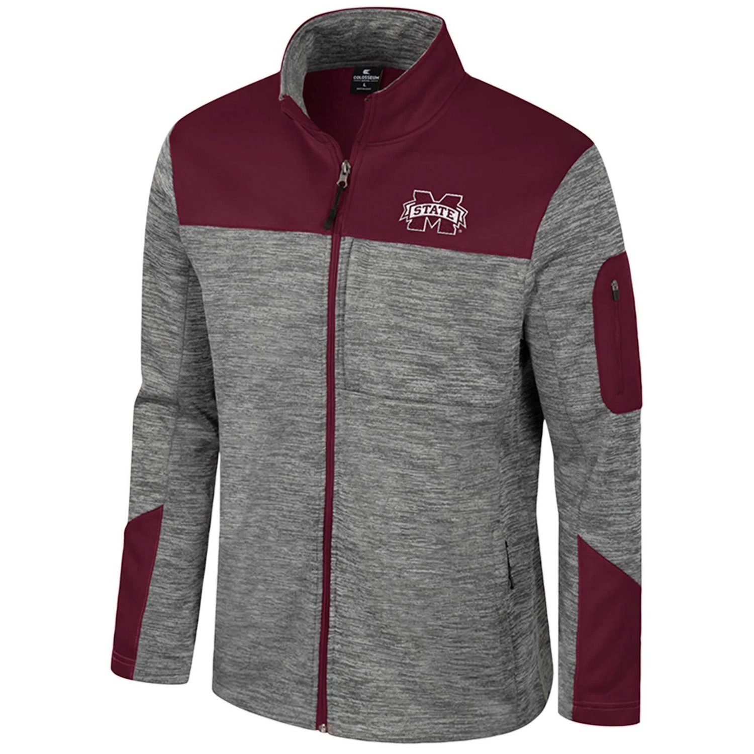 Colosseum Maroon Mississippi State Bulldogs Guard Full-Zip Jacket - view number 2