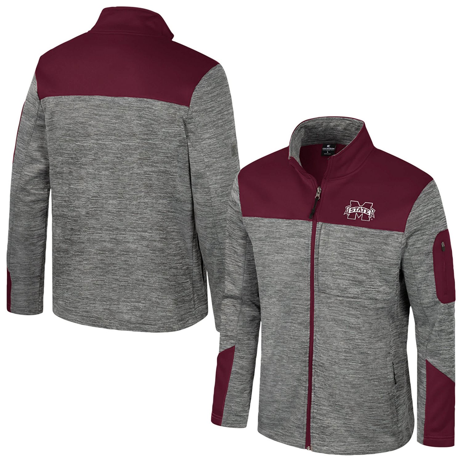 Colosseum Maroon Mississippi State Bulldogs Guard Full-Zip Jacket - view number 1