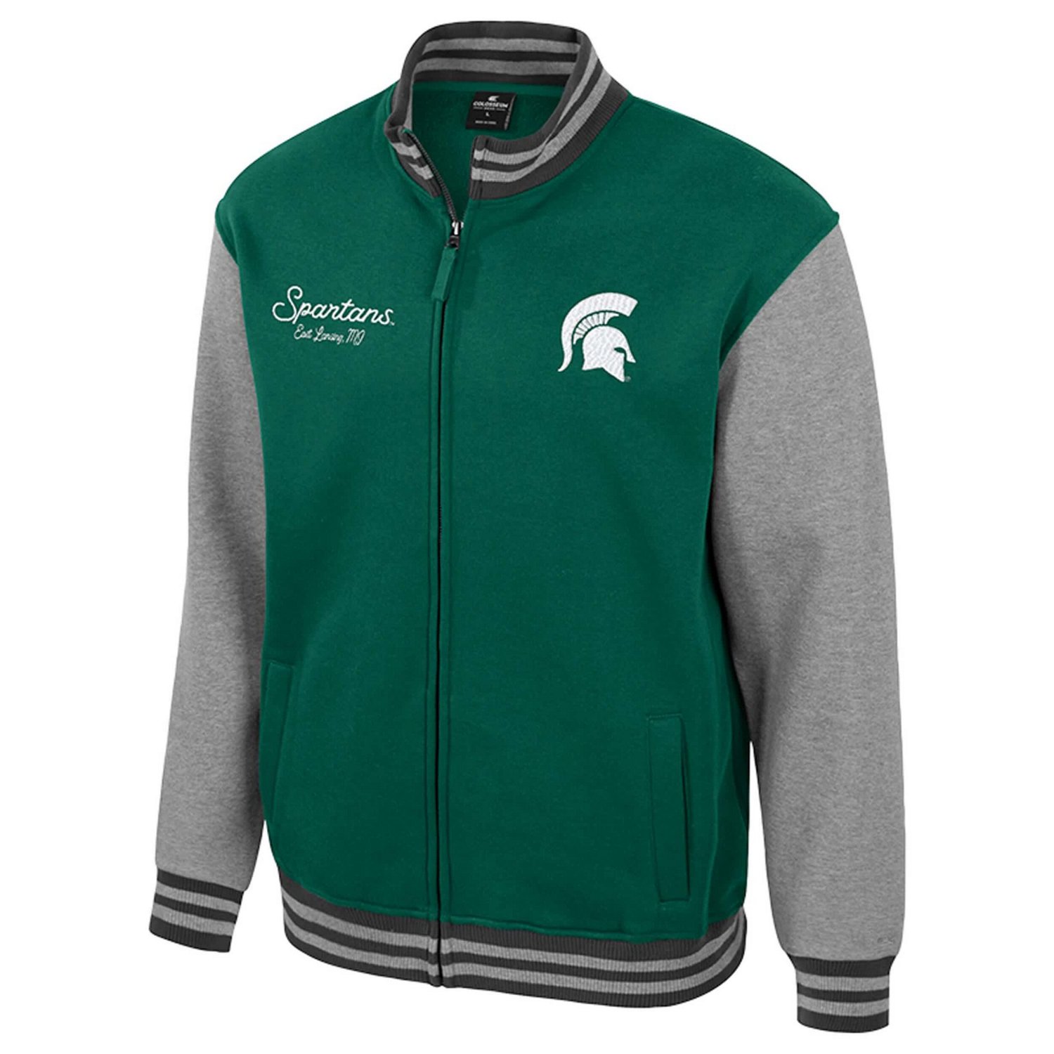 Colosseum Michigan State Spartans Ambi-Turner Full-Zip Varsity Jacket - view number 2
