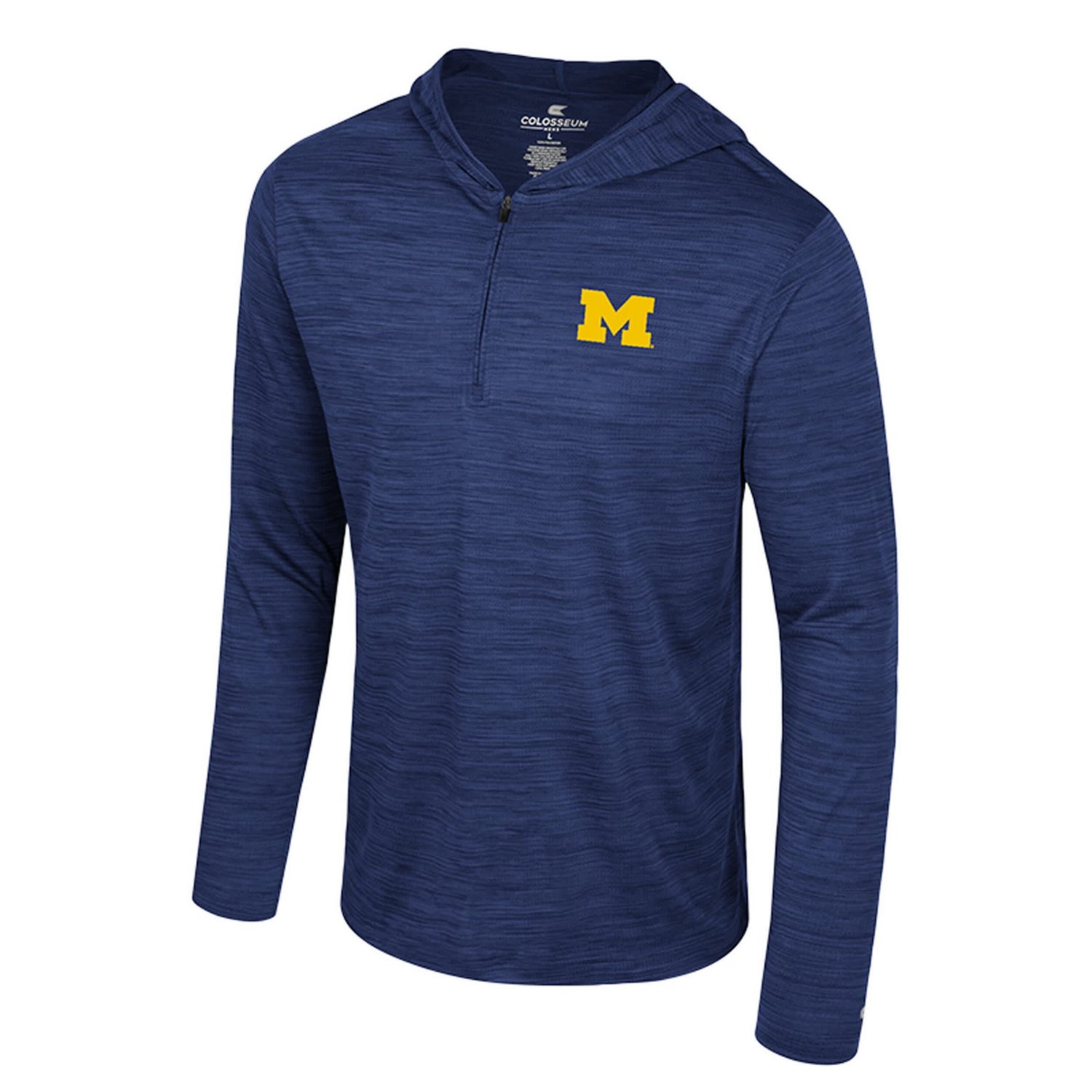 Colosseum Michigan Wolverines Always Sunny Lightweight Quarter-Zip Hoodie - view number 2
