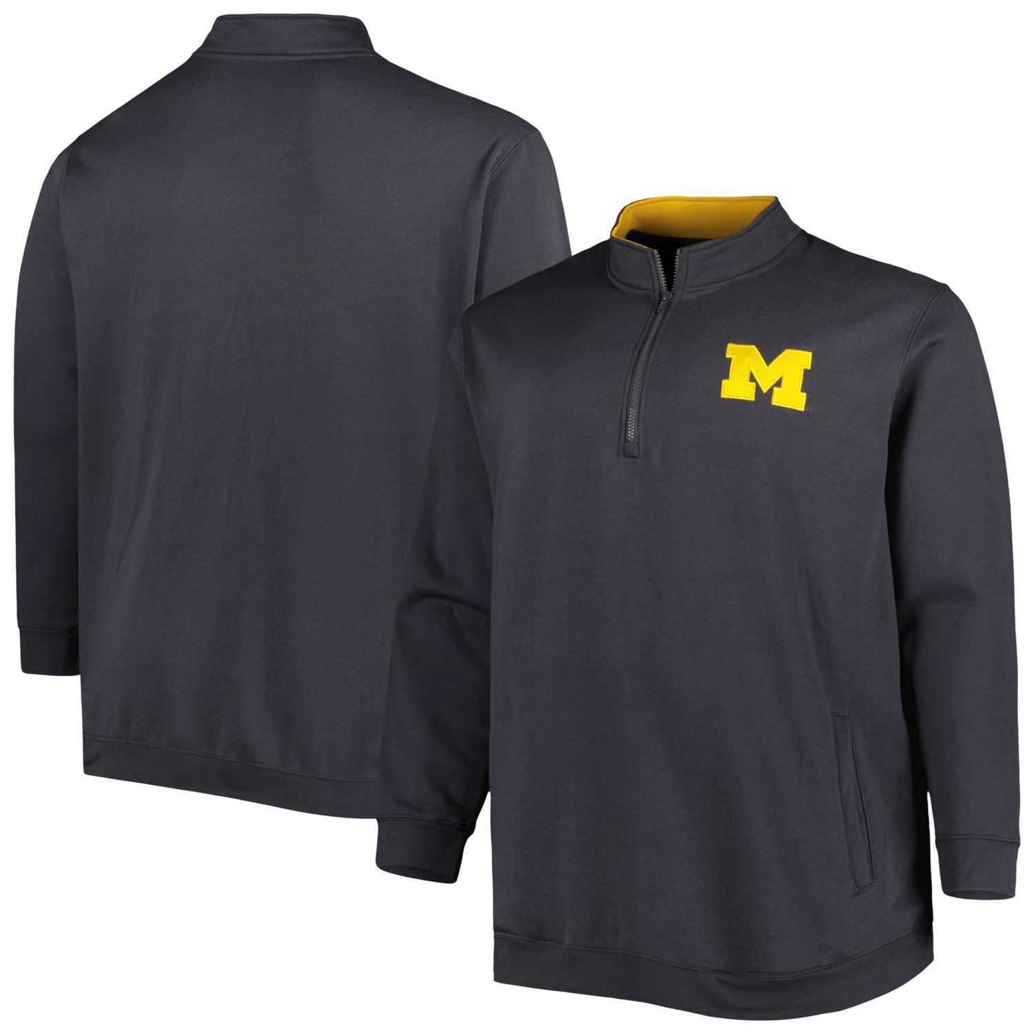 Colosseum Michigan Wolverines Big  Tall Tortugas Logo Quarter-Zip Sweatshirt