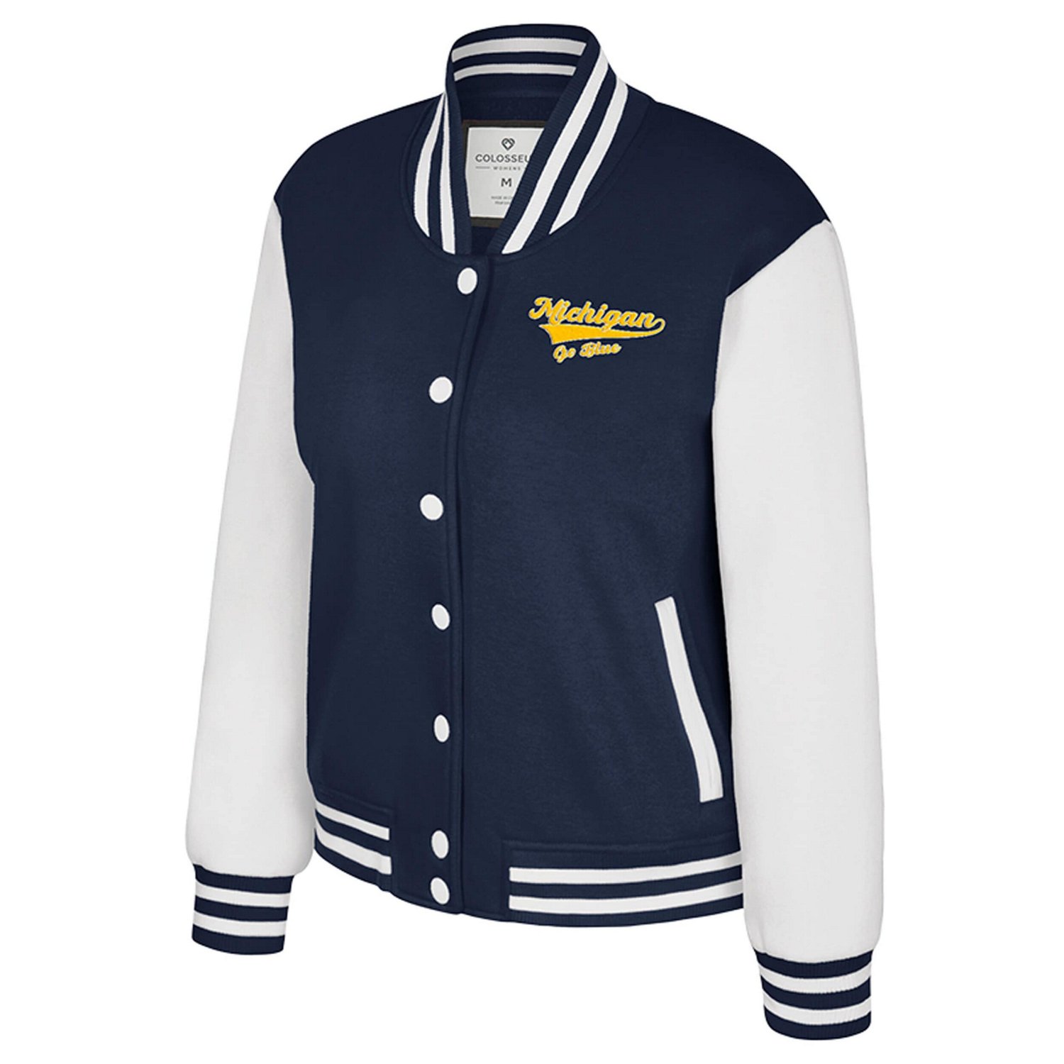 Colosseum Michigan Wolverines French Baguette Full Snap Fleece Jacket - view number 2
