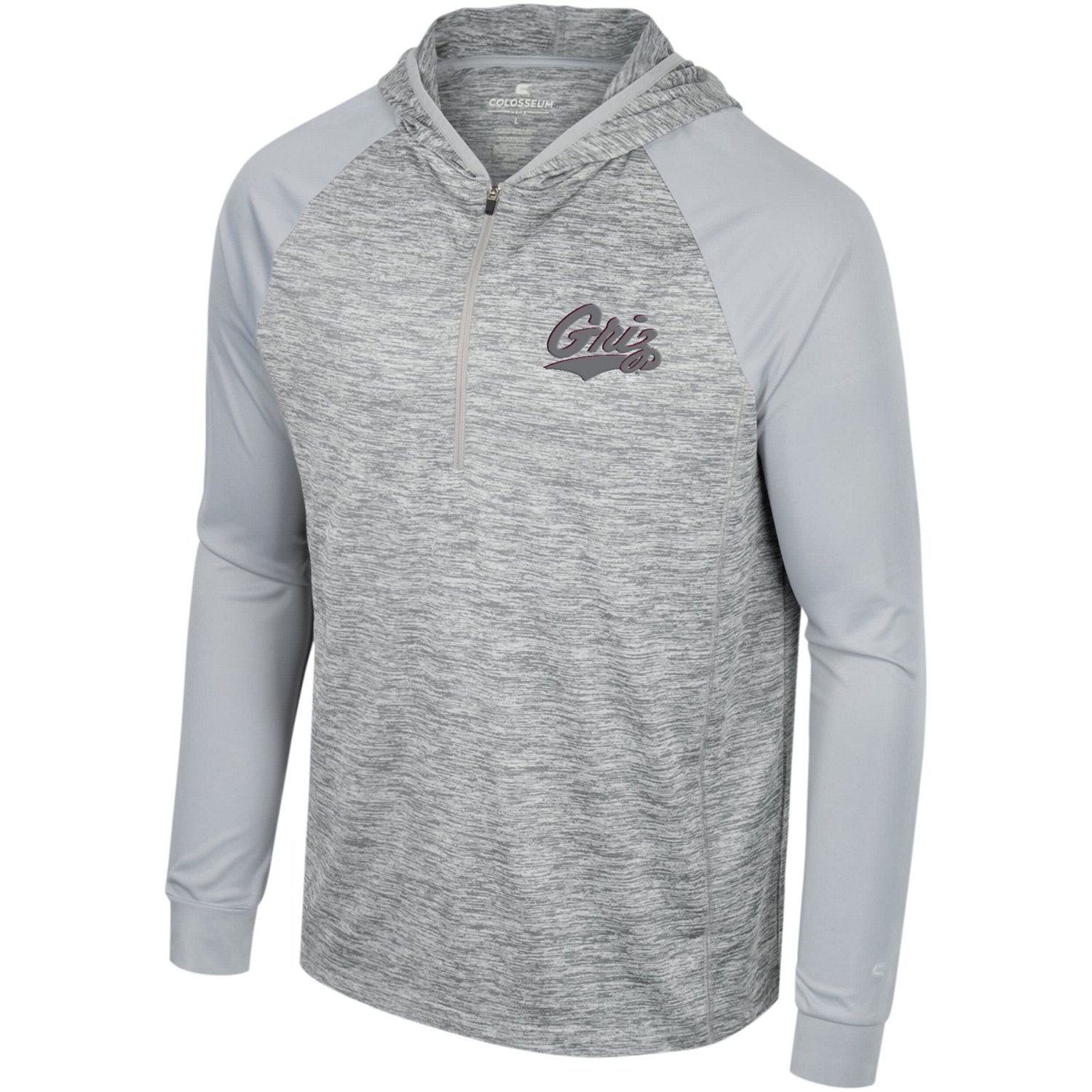 Colosseum Montana Grizzlies Cybernetic Raglan Quarter-Zip Hooded Top - view number 2