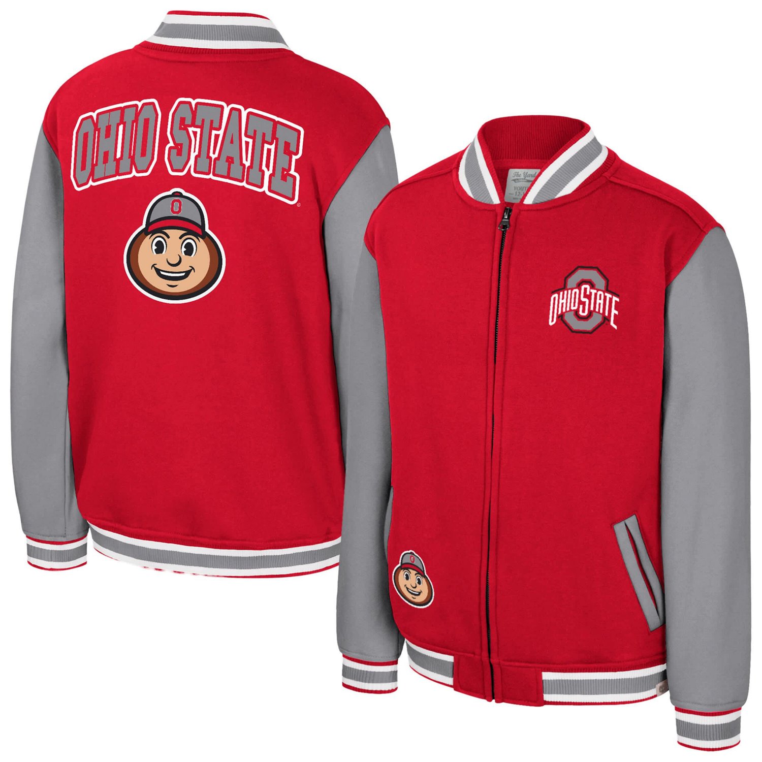 Colosseum Ohio State Buckeyes Grand Tour Full-Zip Bomber Jacket