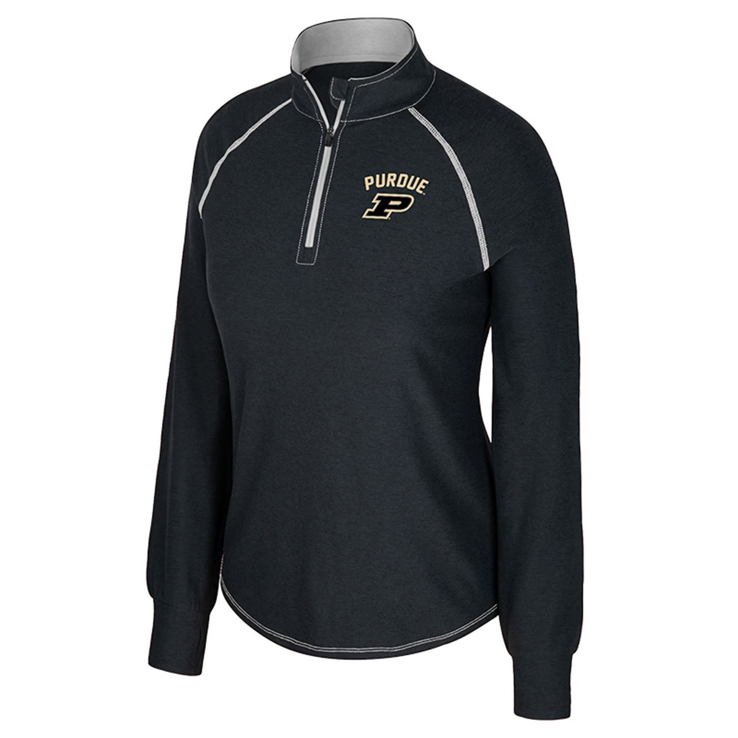 Colosseum Purdue Boilermakers Bikram Raglan Quarter-Zip Top - view number 2
