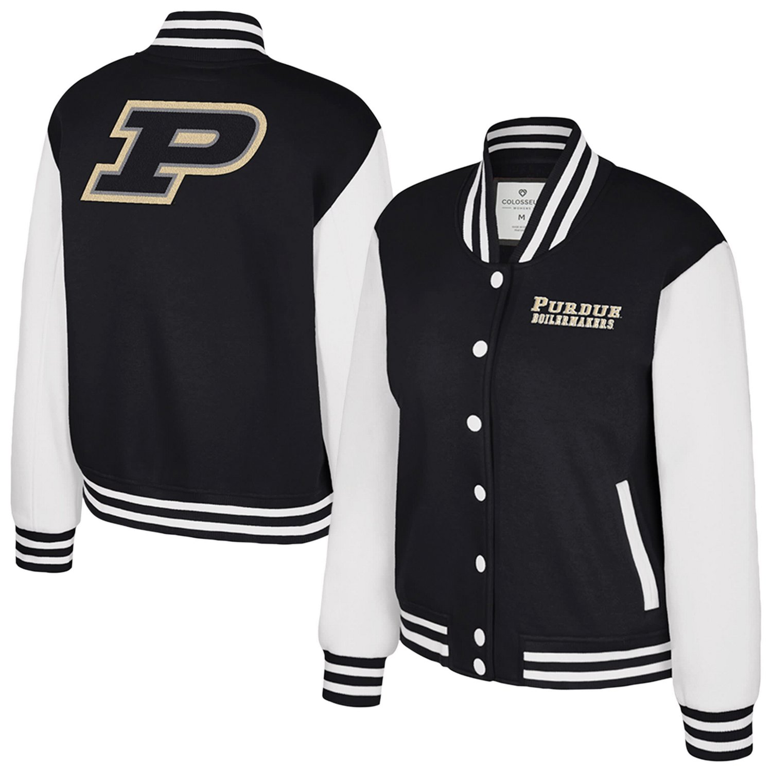 Colosseum Purdue Boilermakers French Baguette Full Snap Fleece Jacket