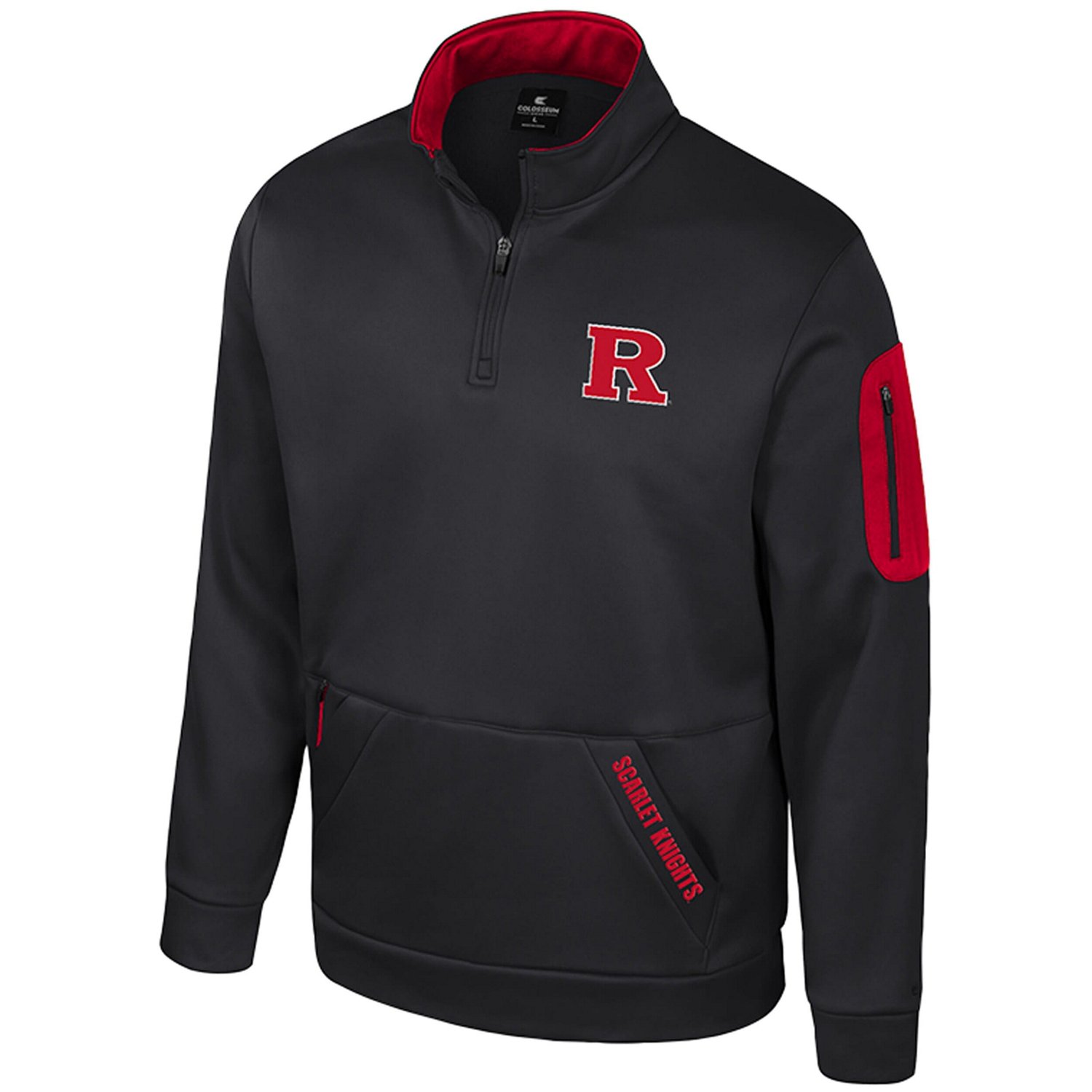 Colosseum Rutgers Scarlet Knights Mainframe Fleece Quarter-Zip Jacket - view number 2