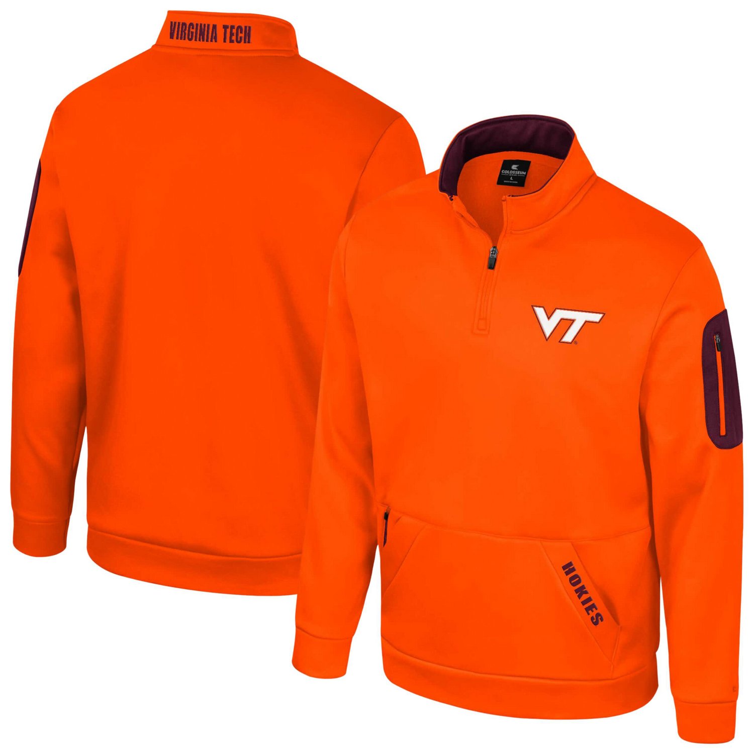 Colosseum Virginia Tech Hokies Mainframe Quarter-Zip Fleece Jacket - view number 1