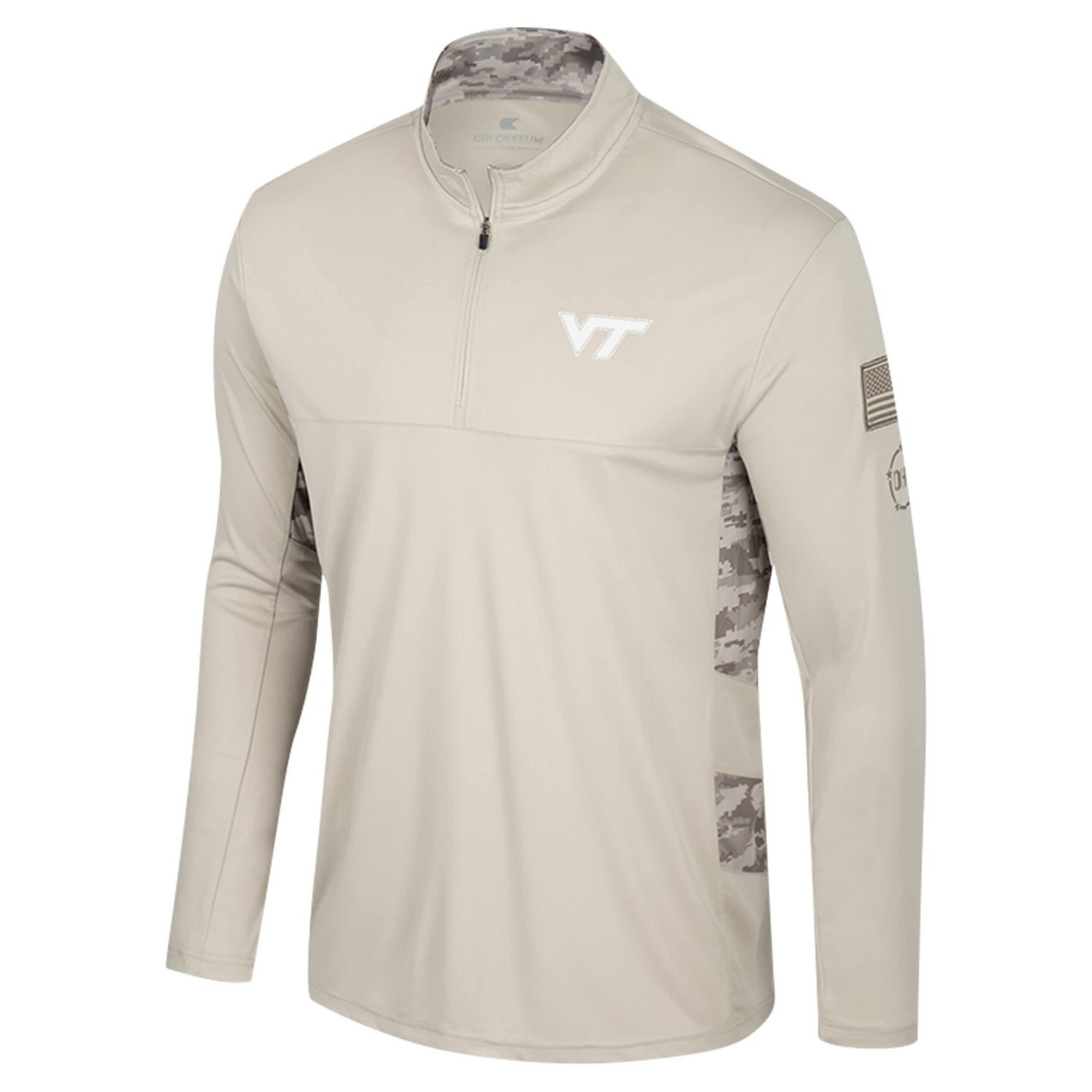 Colosseum Virginia Tech Hokies OHT Military Appreciation Quarter-Zip Jacket - view number 2