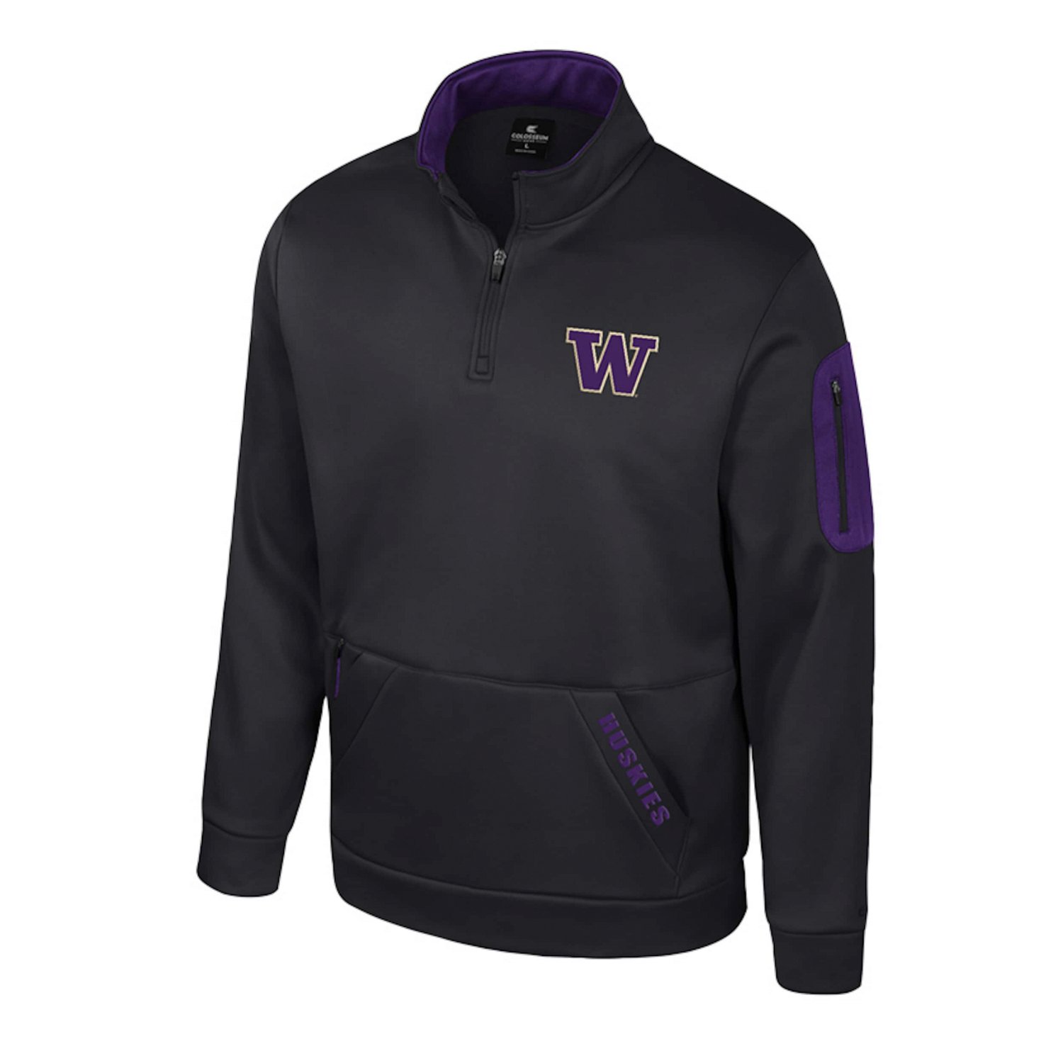 Colosseum Washington Huskies Mainframe Quarter-Zip Fleece Jacket - view number 2