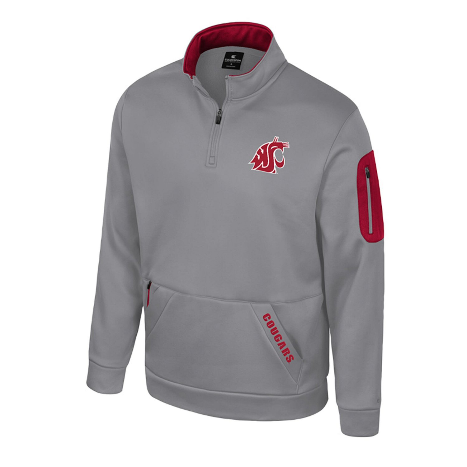 Colosseum Washington State Cougars Mainframe Quarter-Zip Fleece Jacket - view number 2