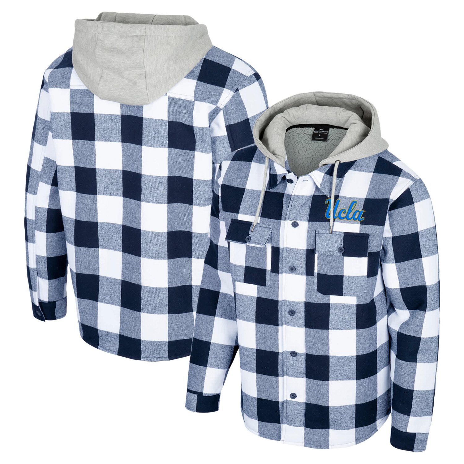 Colosseum White UCLA Bruins Buffalo Plaid Full-Zip Jacket - view number 1
