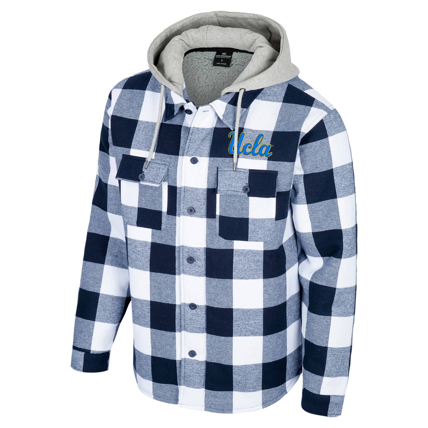 Colosseum White UCLA Bruins Buffalo Plaid Full-Zip Jacket - view number 2