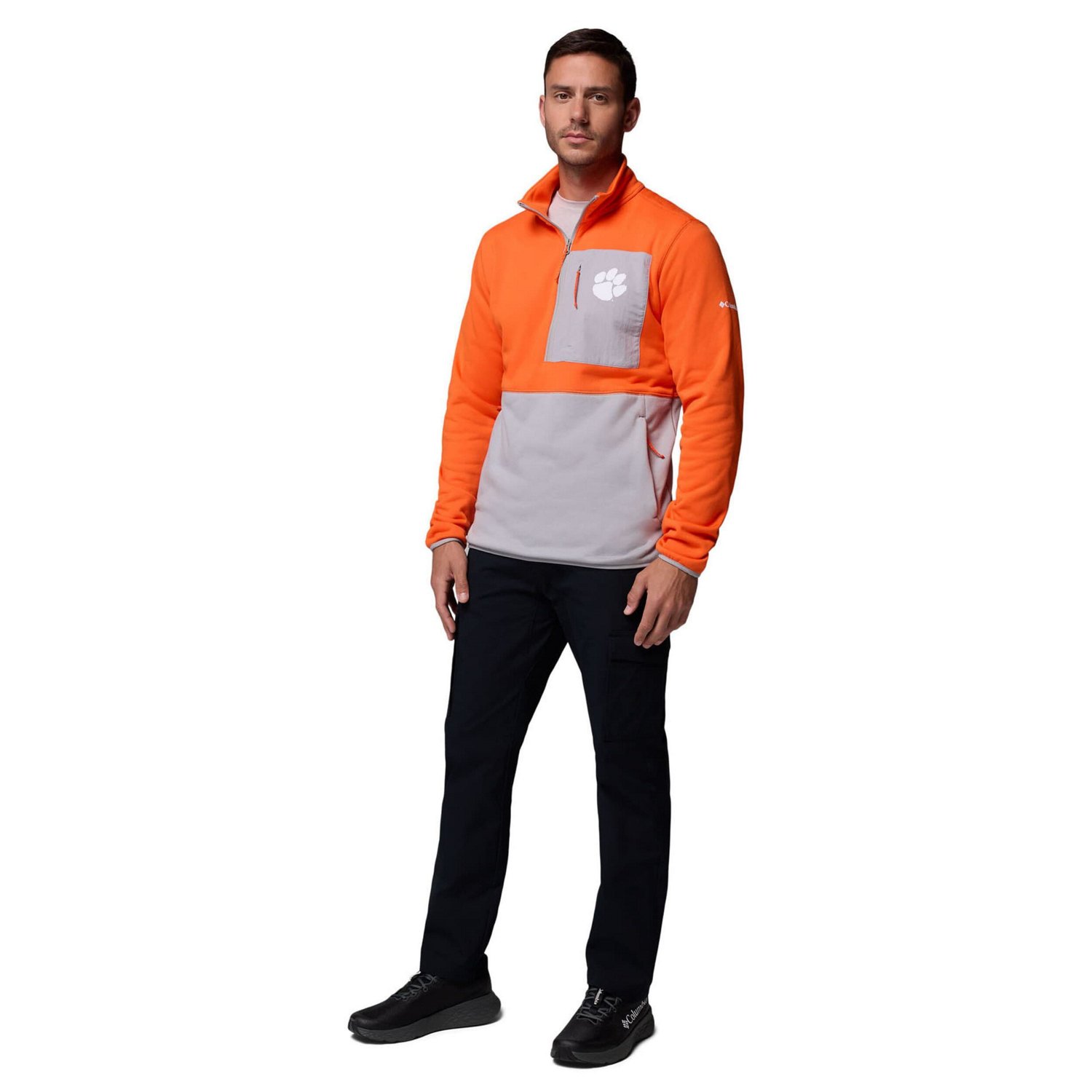 Columbia Gray Clemson Tigers Hike Omni-Wick Half-Zip Pullover - view number 4