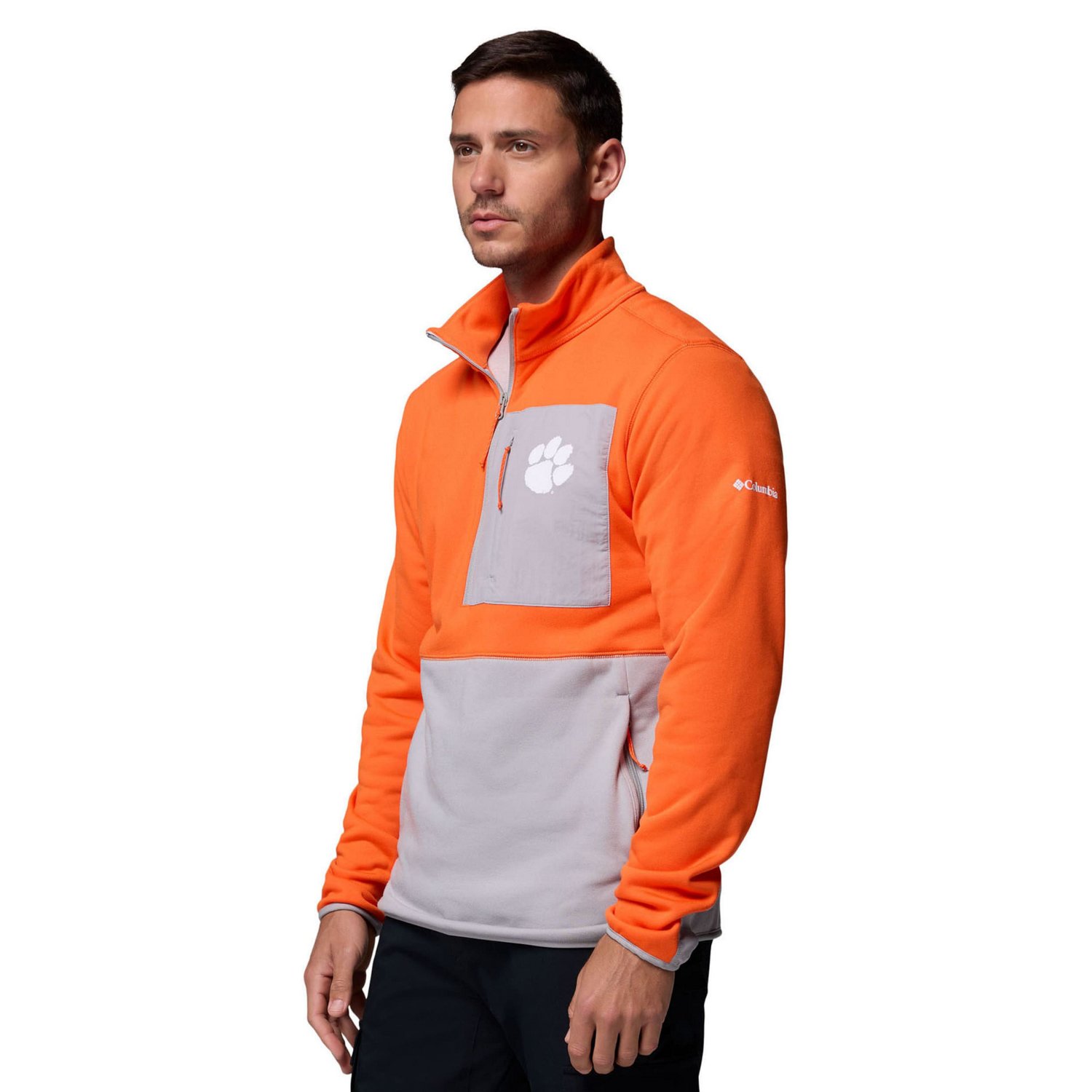 Columbia Gray Clemson Tigers Hike Omni-Wick Half-Zip Pullover - view number 3