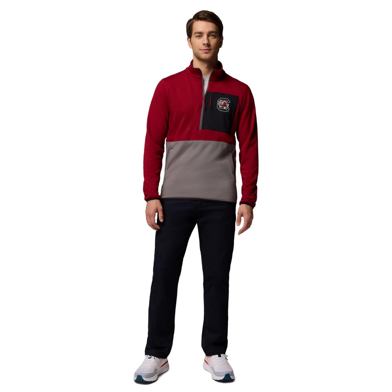 Columbia Gray South Carolina Gamecocks Hike Omni-Wick Half-Zip Pullover - view number 4