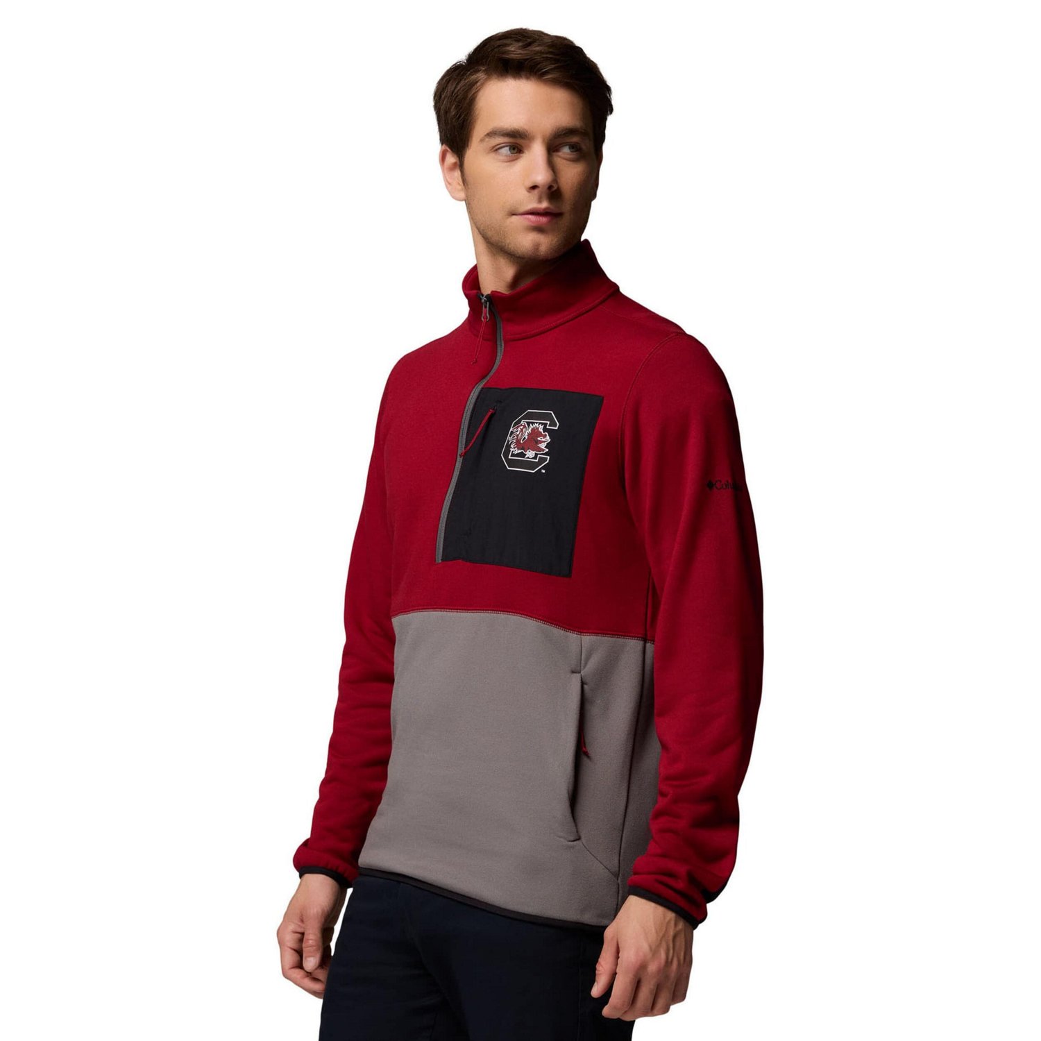 Columbia Gray South Carolina Gamecocks Hike Omni-Wick Half-Zip Pullover - view number 3
