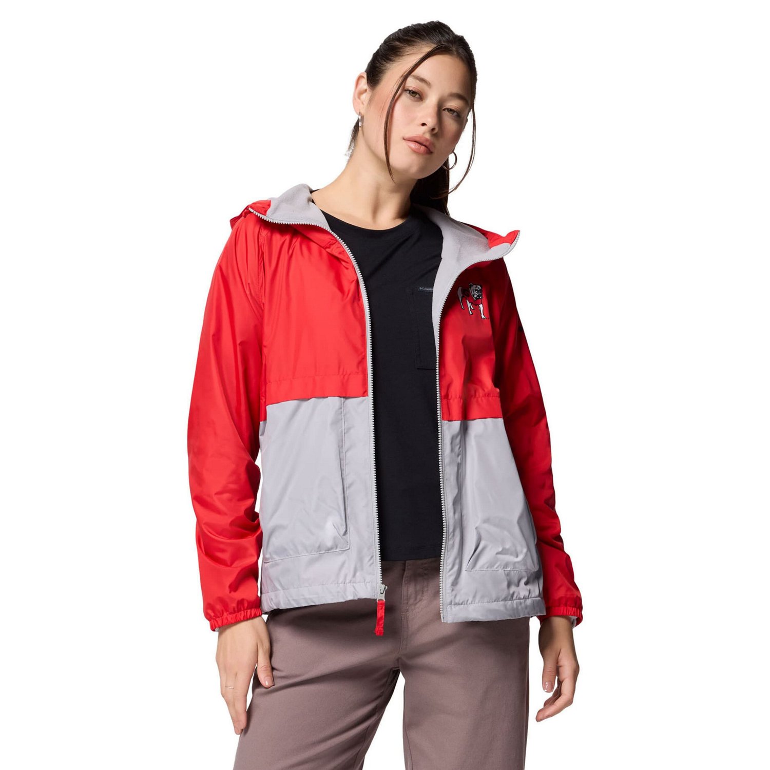 Columbia Grey Georgia Bulldogs Spire Hoodie Windbreaker - view number 4