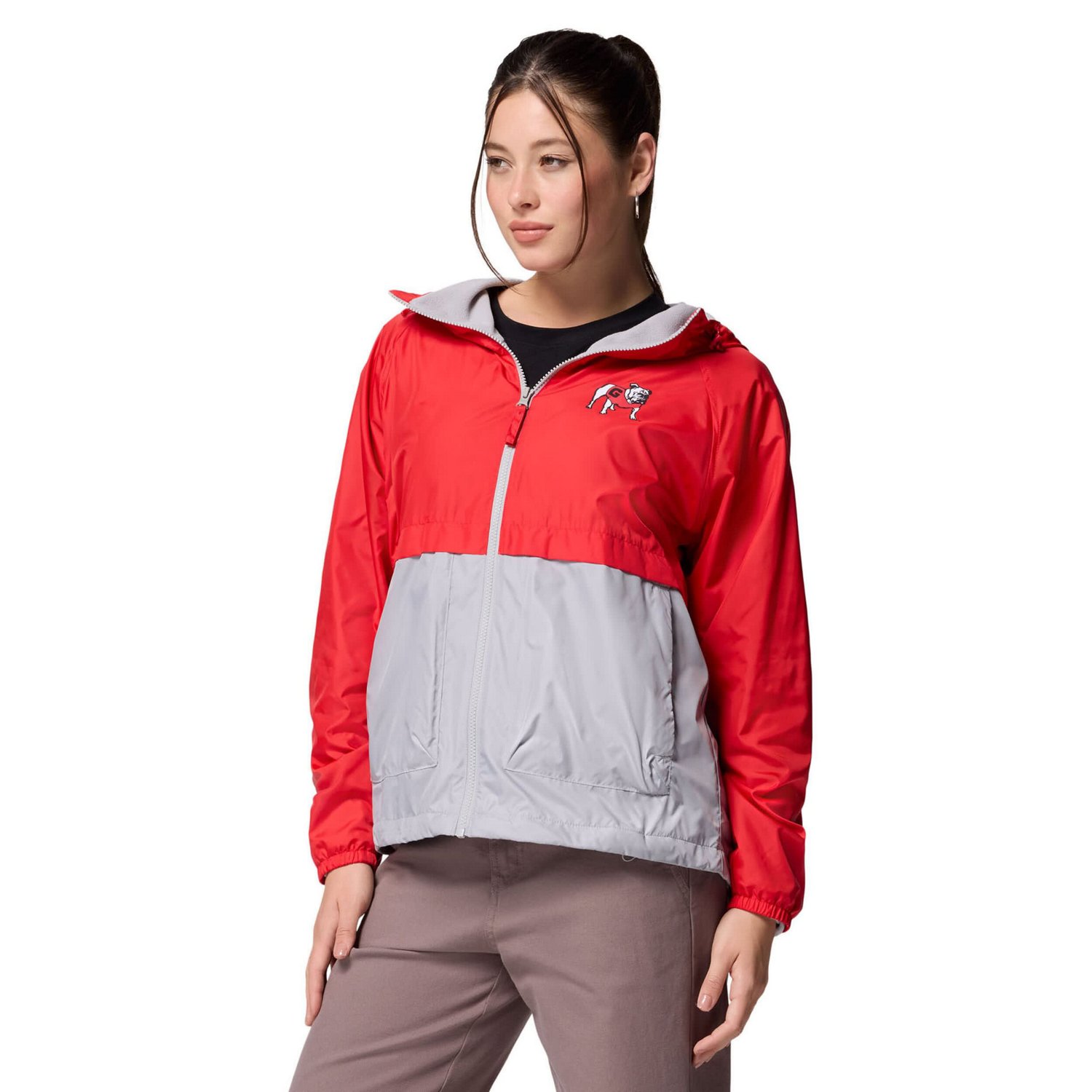 Columbia Grey Georgia Bulldogs Spire Hoodie Windbreaker - view number 3