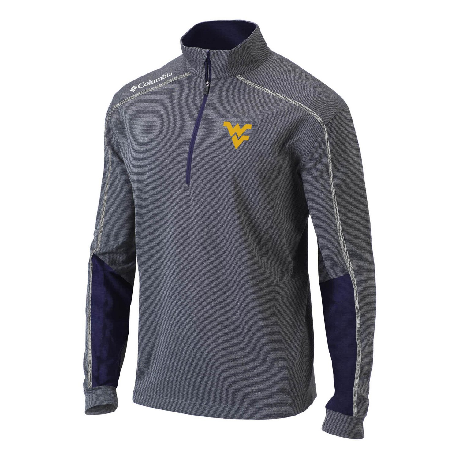 Columbia Heather Gray West Virginia Mountaineers Shotgun Omni-Wick Quarter-Zip Jacket