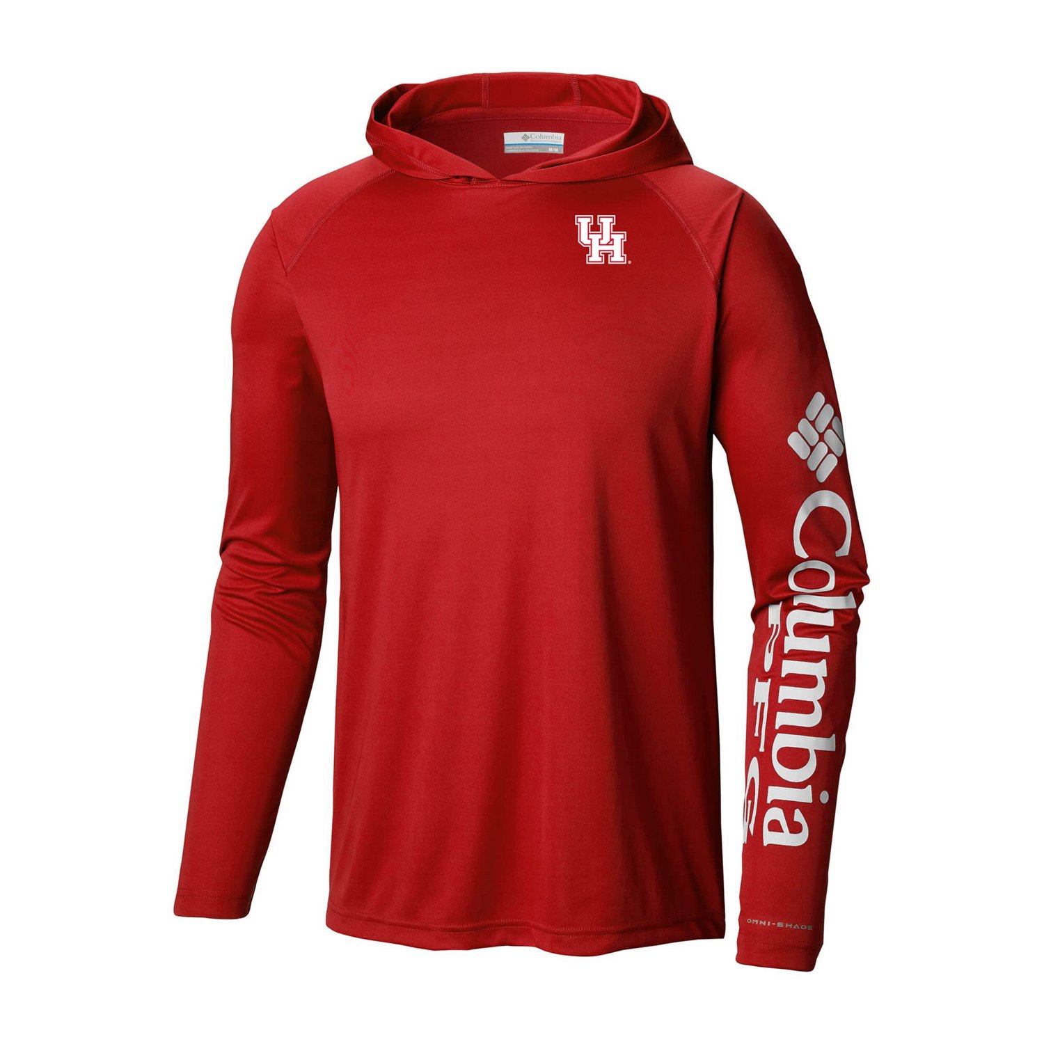 Columbia Houston Cougars Terminal Tackle Omni-Shade Lightweight Pullover Hoodie                                                  - view number 1