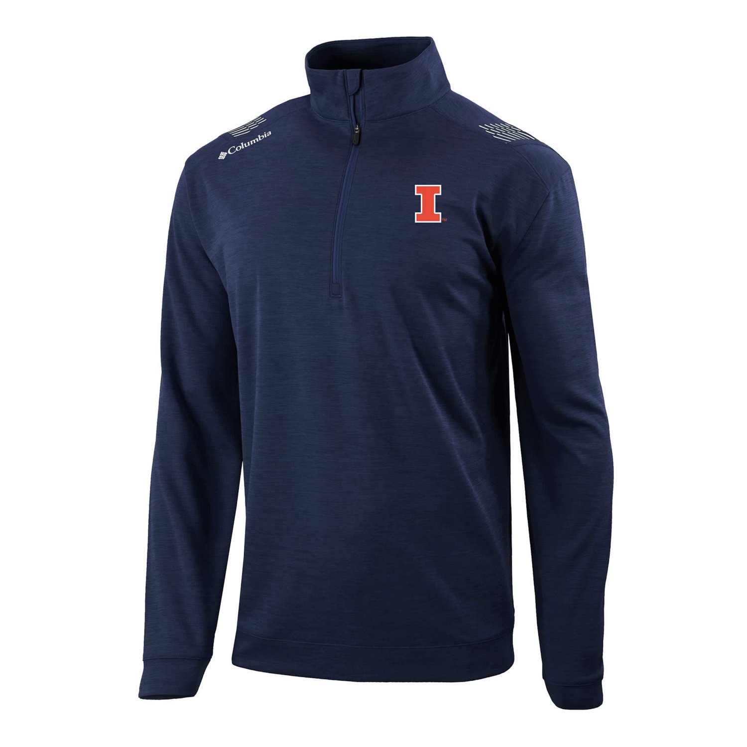 Columbia Illinois Fighting Illini Omni-Wick Oakland Downs Quarter-Zip Top - view number 2