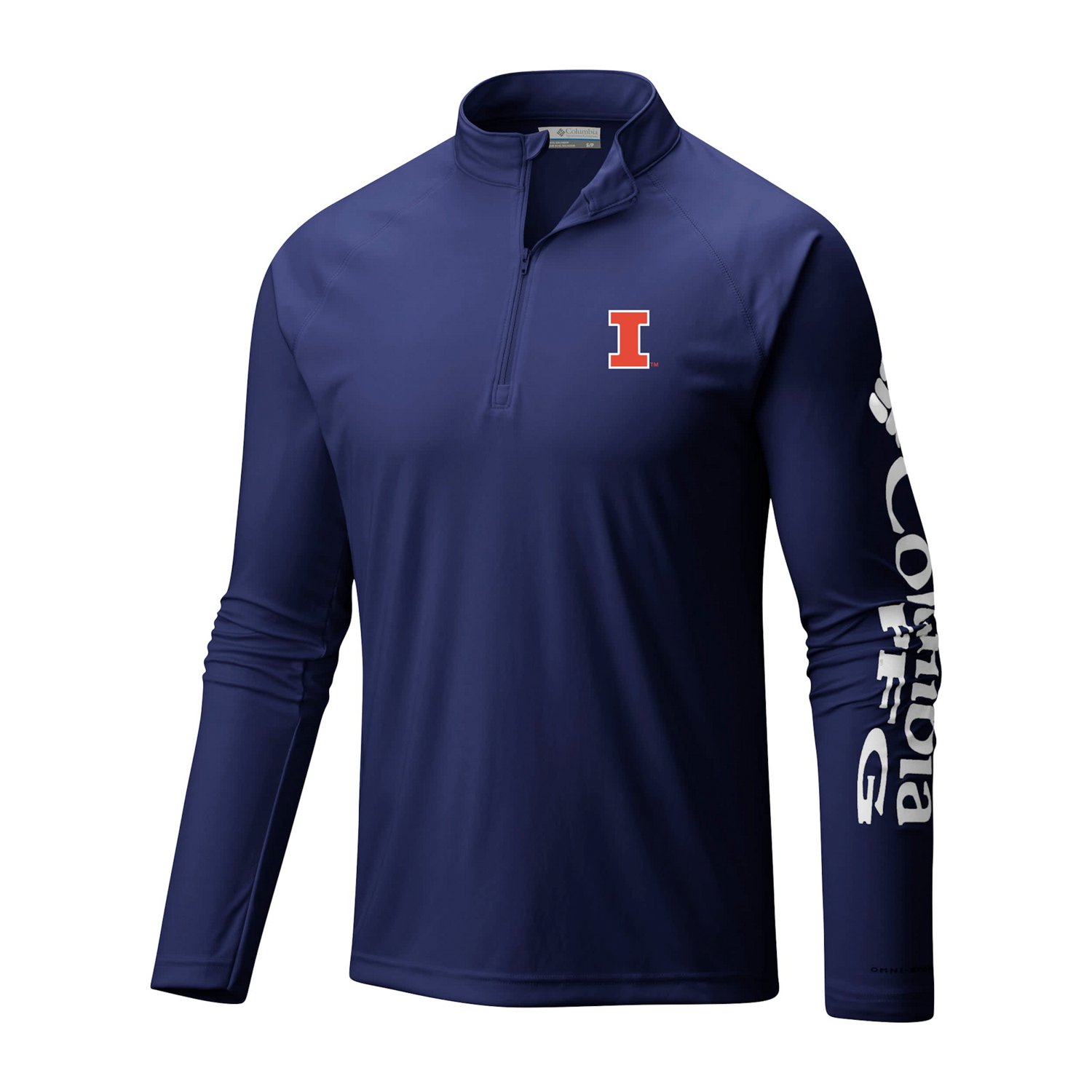 Columbia Illinois Fighting Illini Terminal Tackle Omni-Wick Quarter-Zip Top