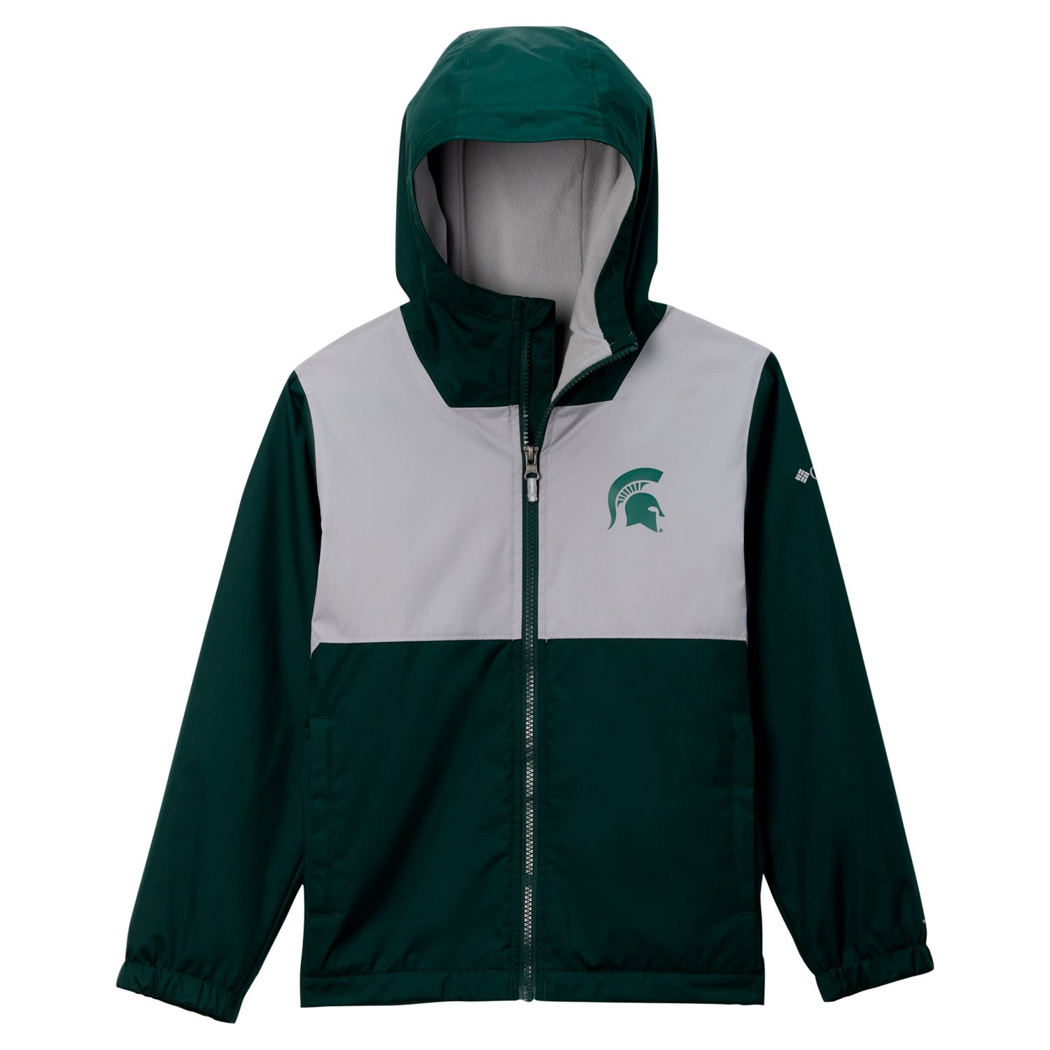 Columbia Michigan State Spartans Rainy Fields Lined Omni-Tech Full-Zip Hoodie Jacket                                             - view number 2