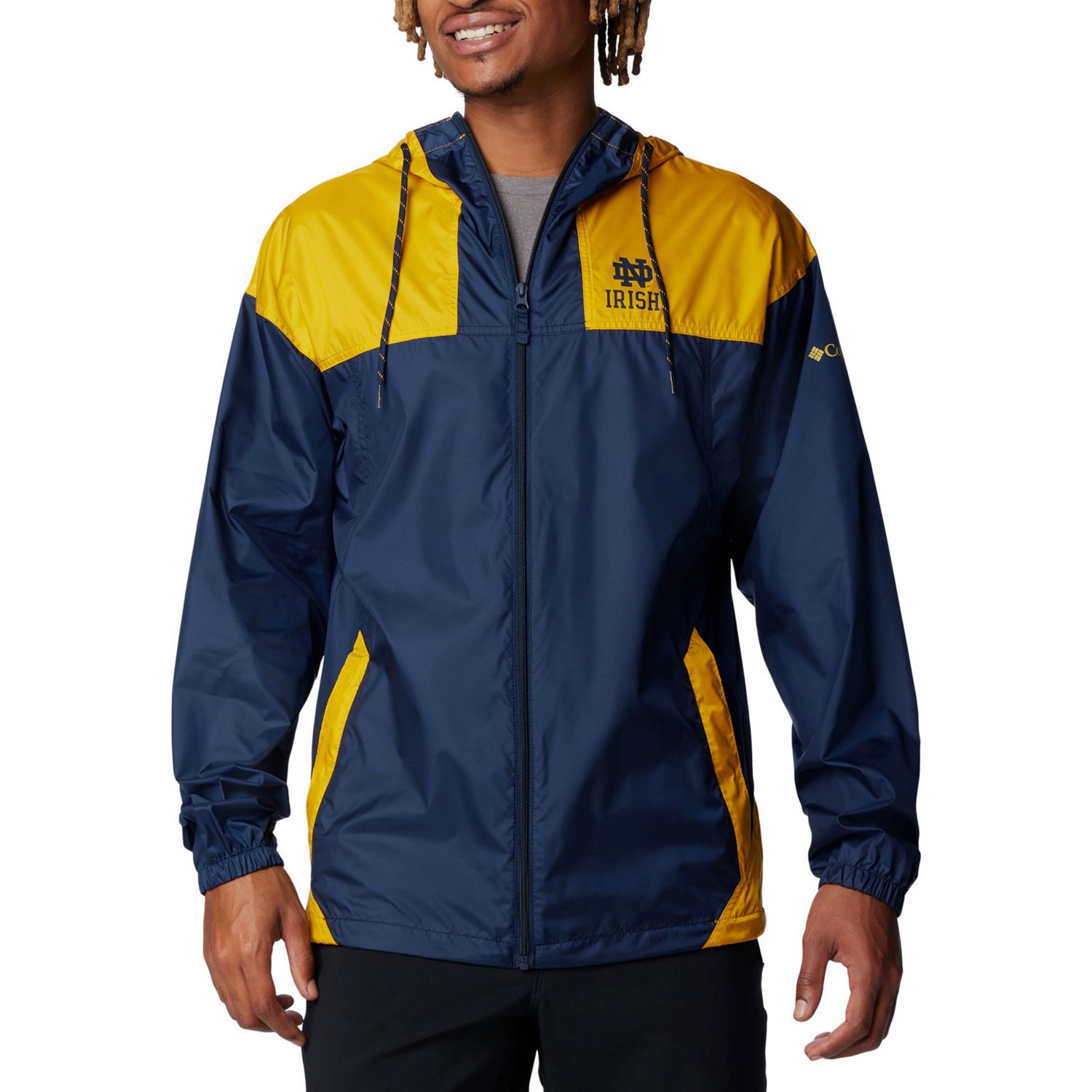 Columbia Notre Dame Fighting Irish Flash Challenger Omni-Shade Full-Zip Windbreaker Hoodie Jacket